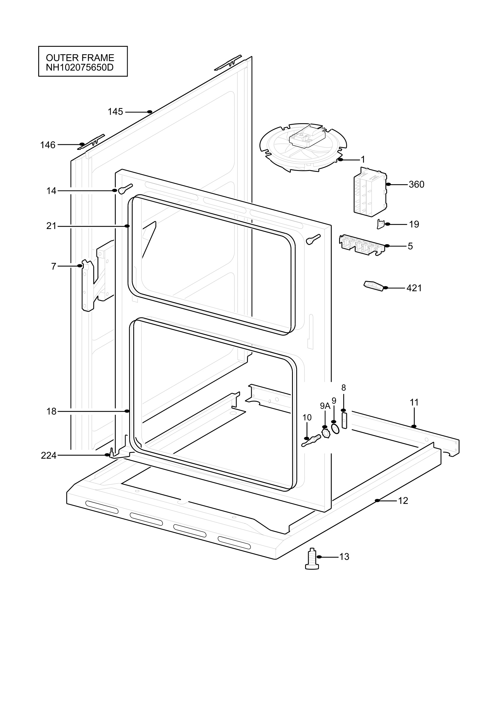 Zanussi Cooker & Hob ZKM6040XN (94320430600) Spares