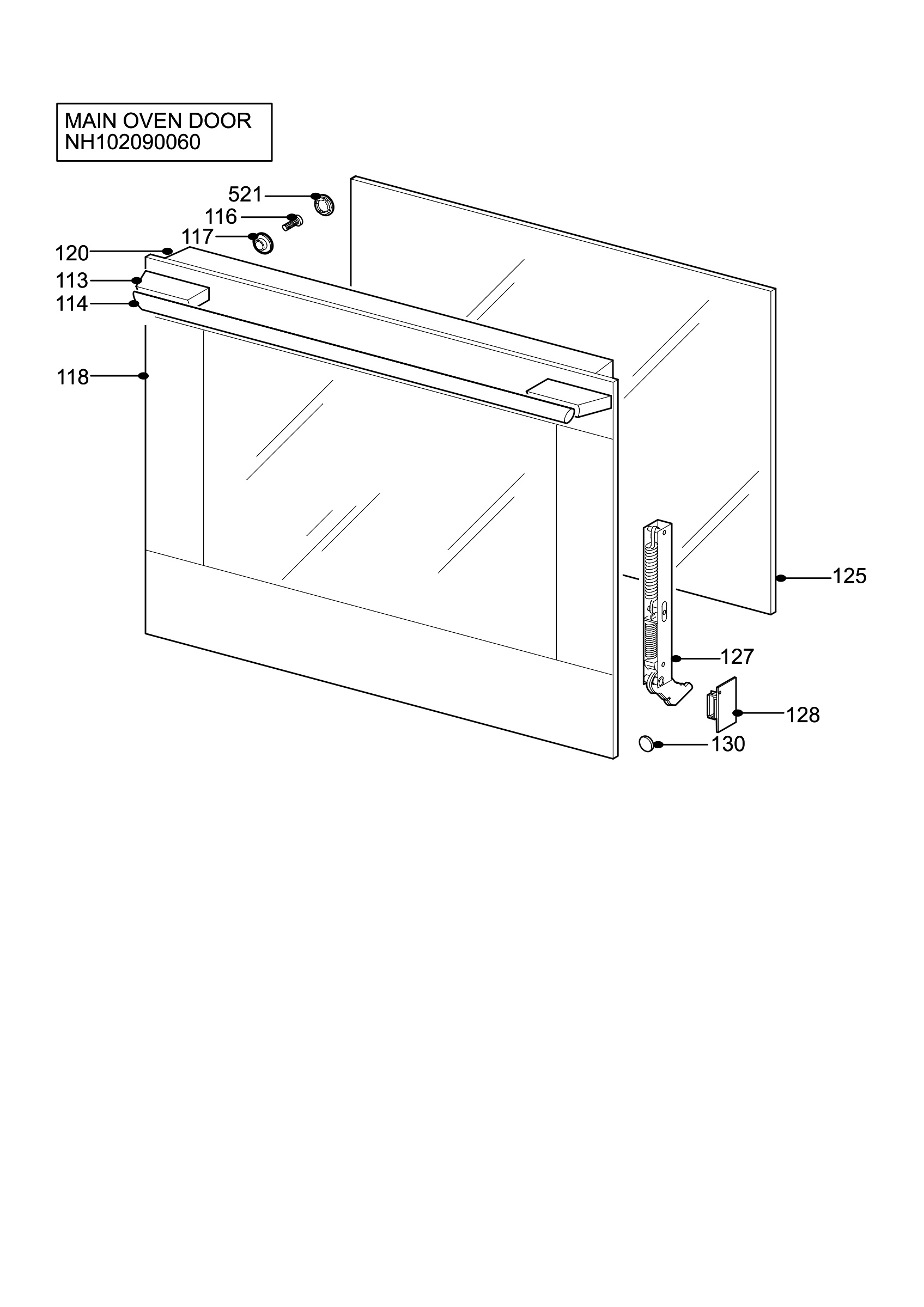 H10 Main Oven Door (large)