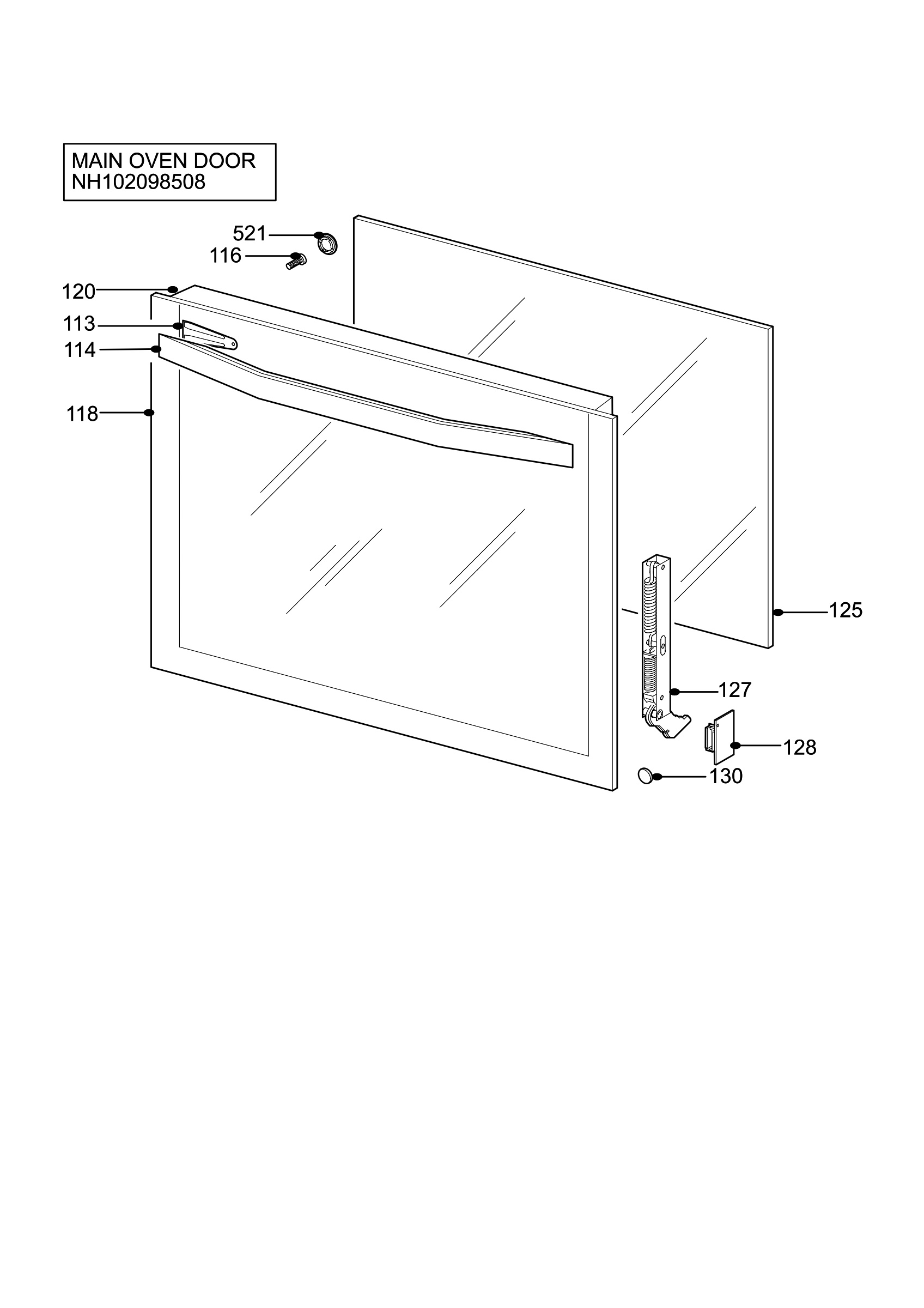 H10 Main Oven Door (large)