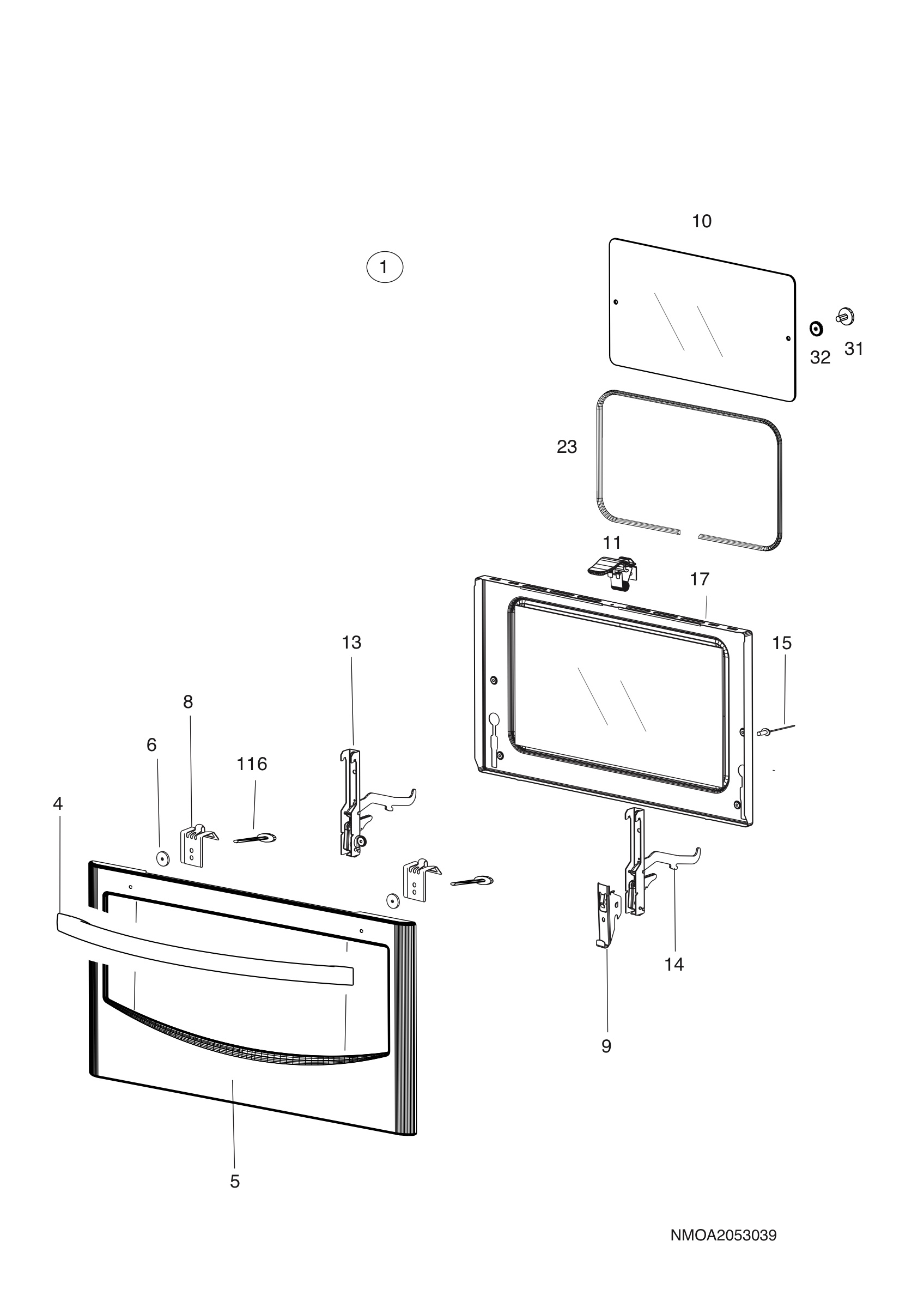 H10 Main Oven Door (large)