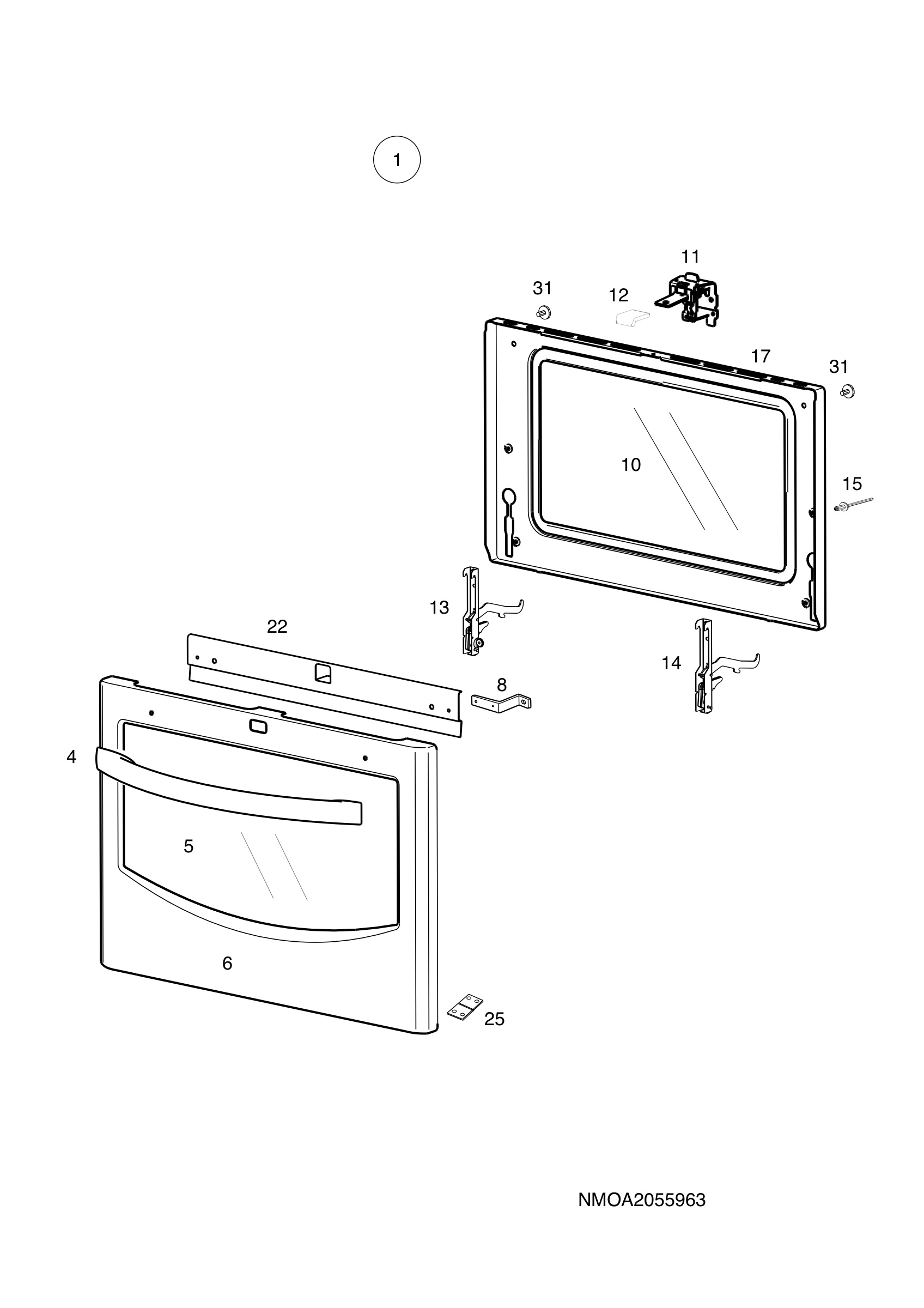 H10 Main Oven Door (large)