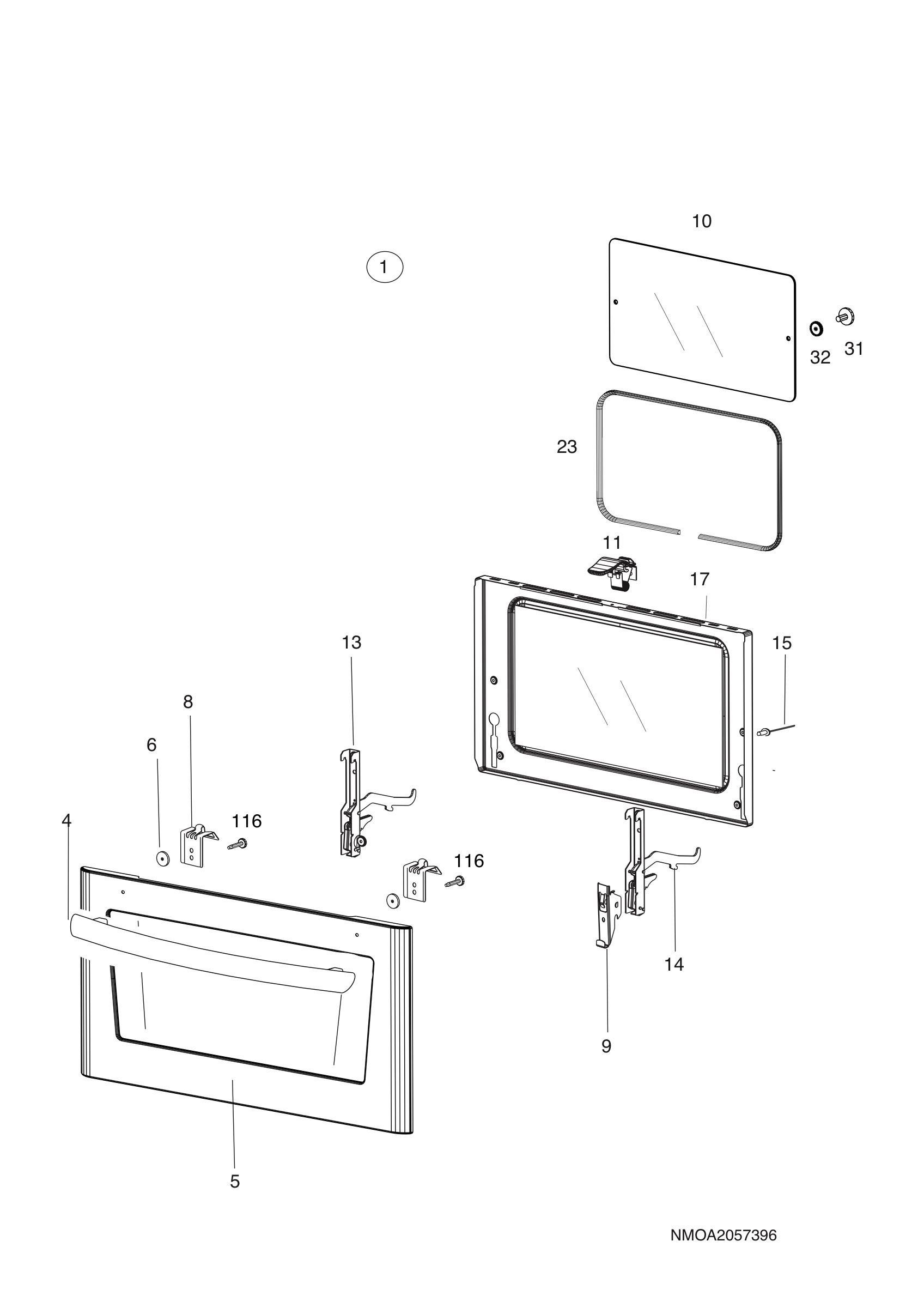 H10 Main Oven Door (large)