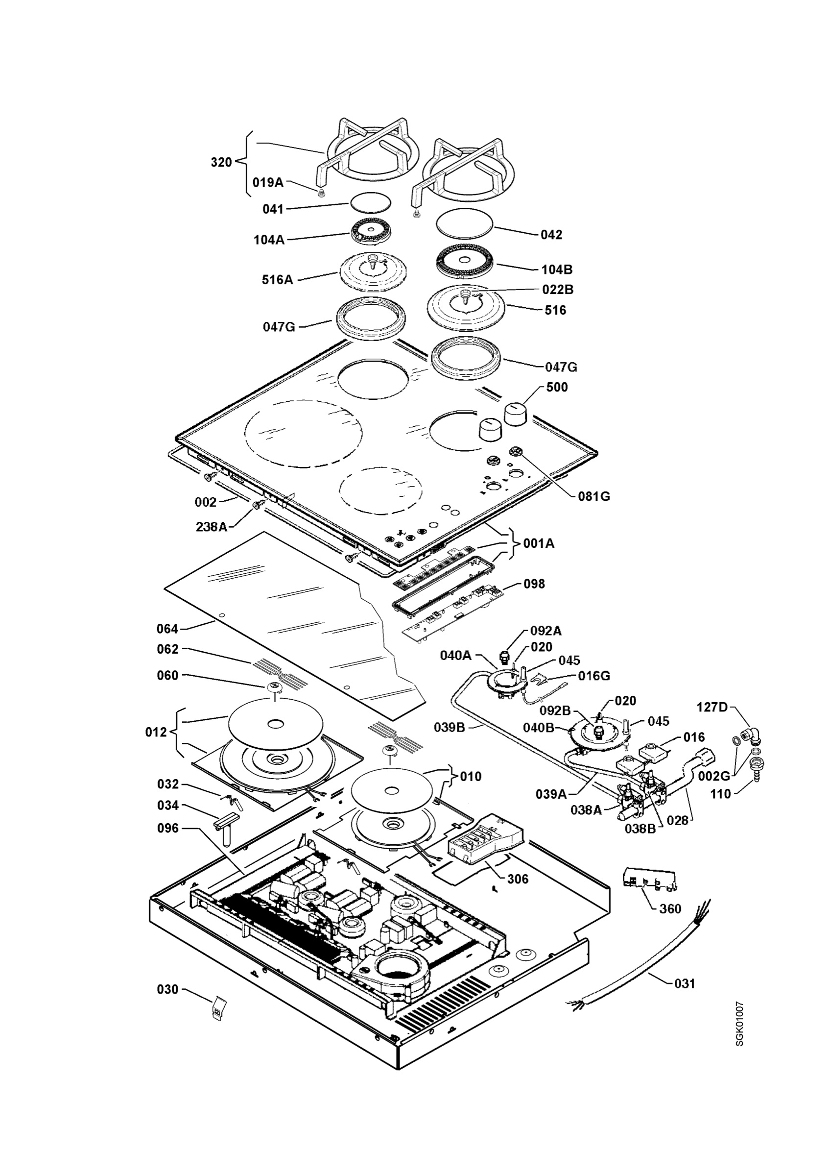 Hob/grill