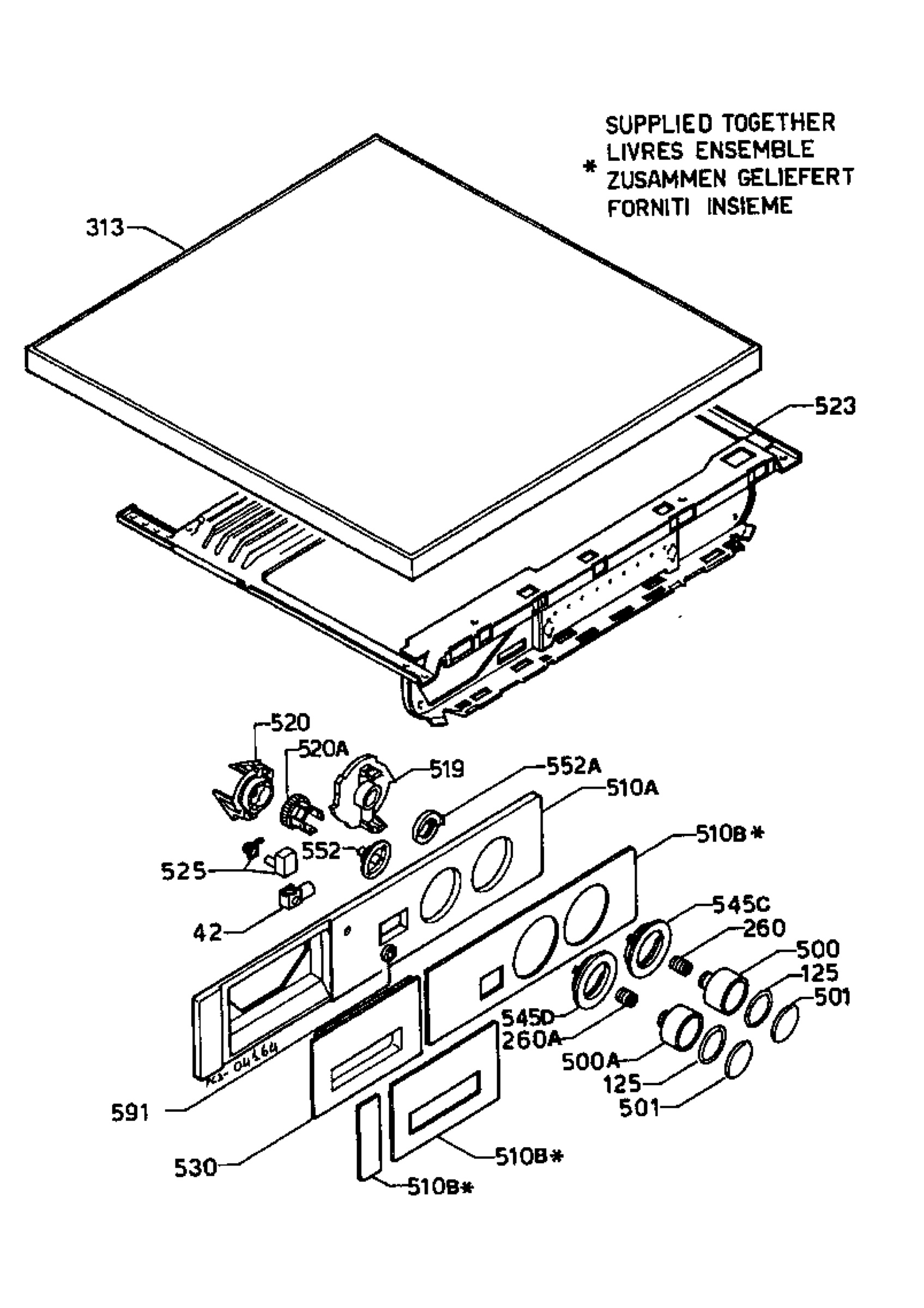 Control panel and lid