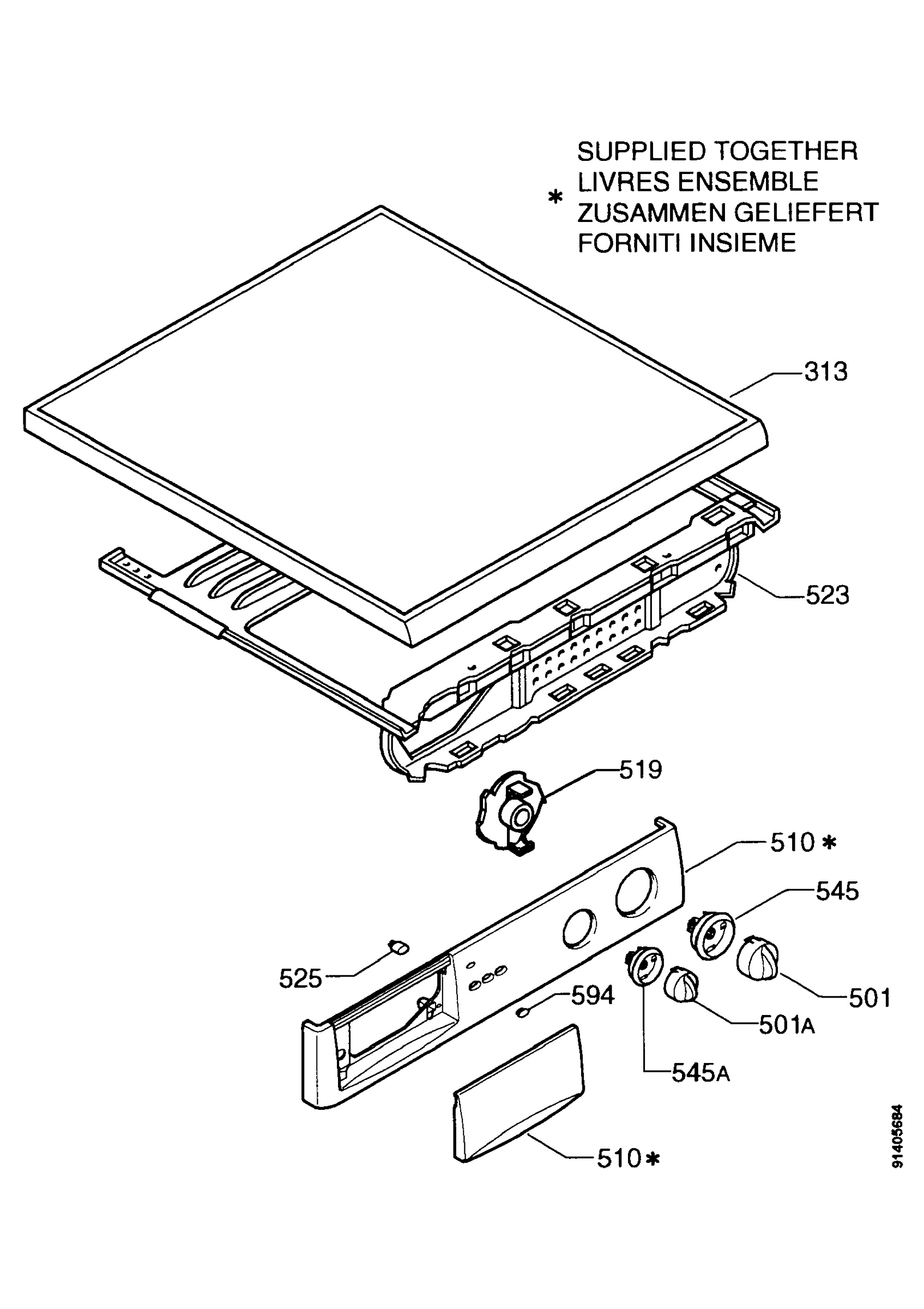 Control panel and lid