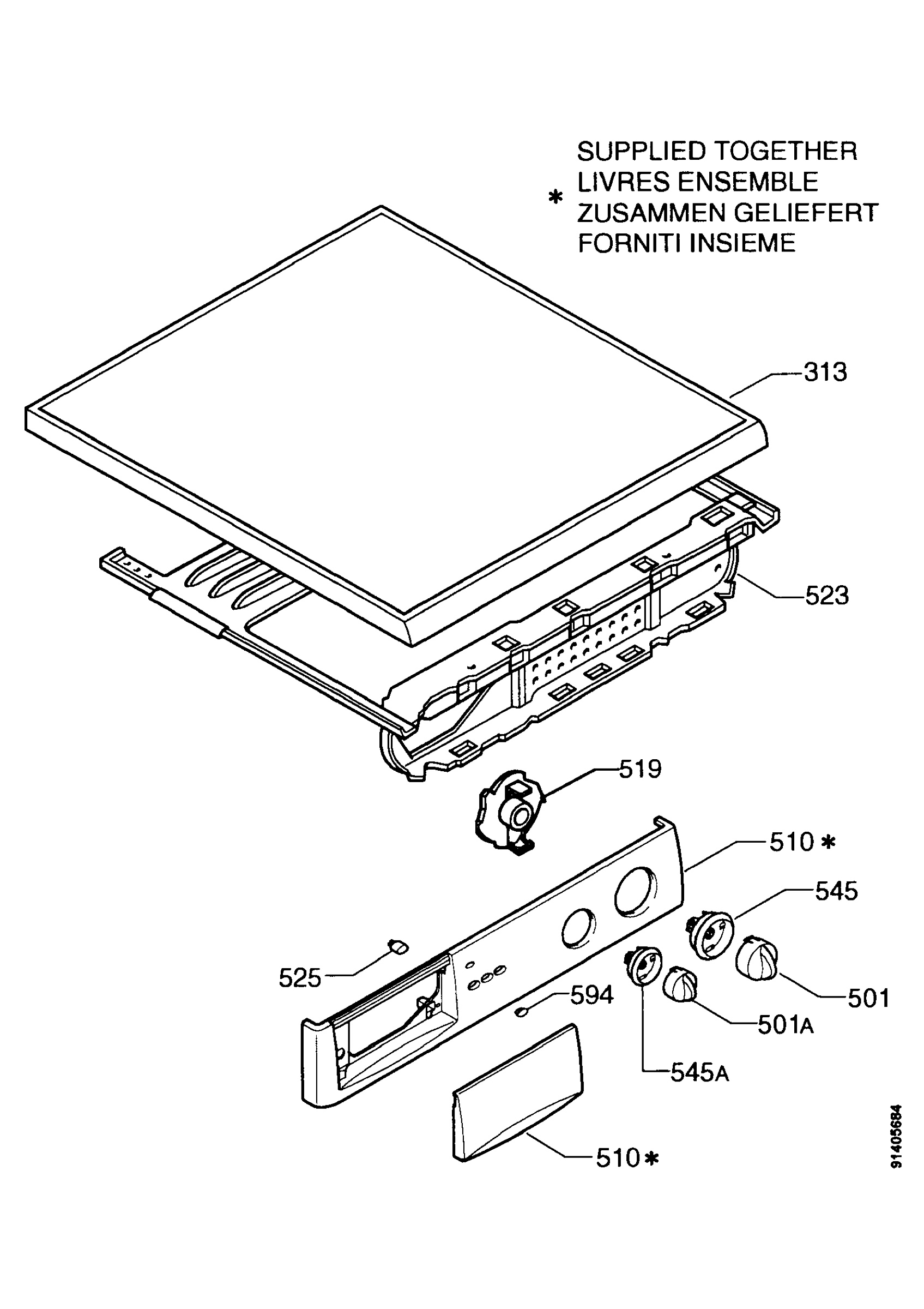 Control panel and lid