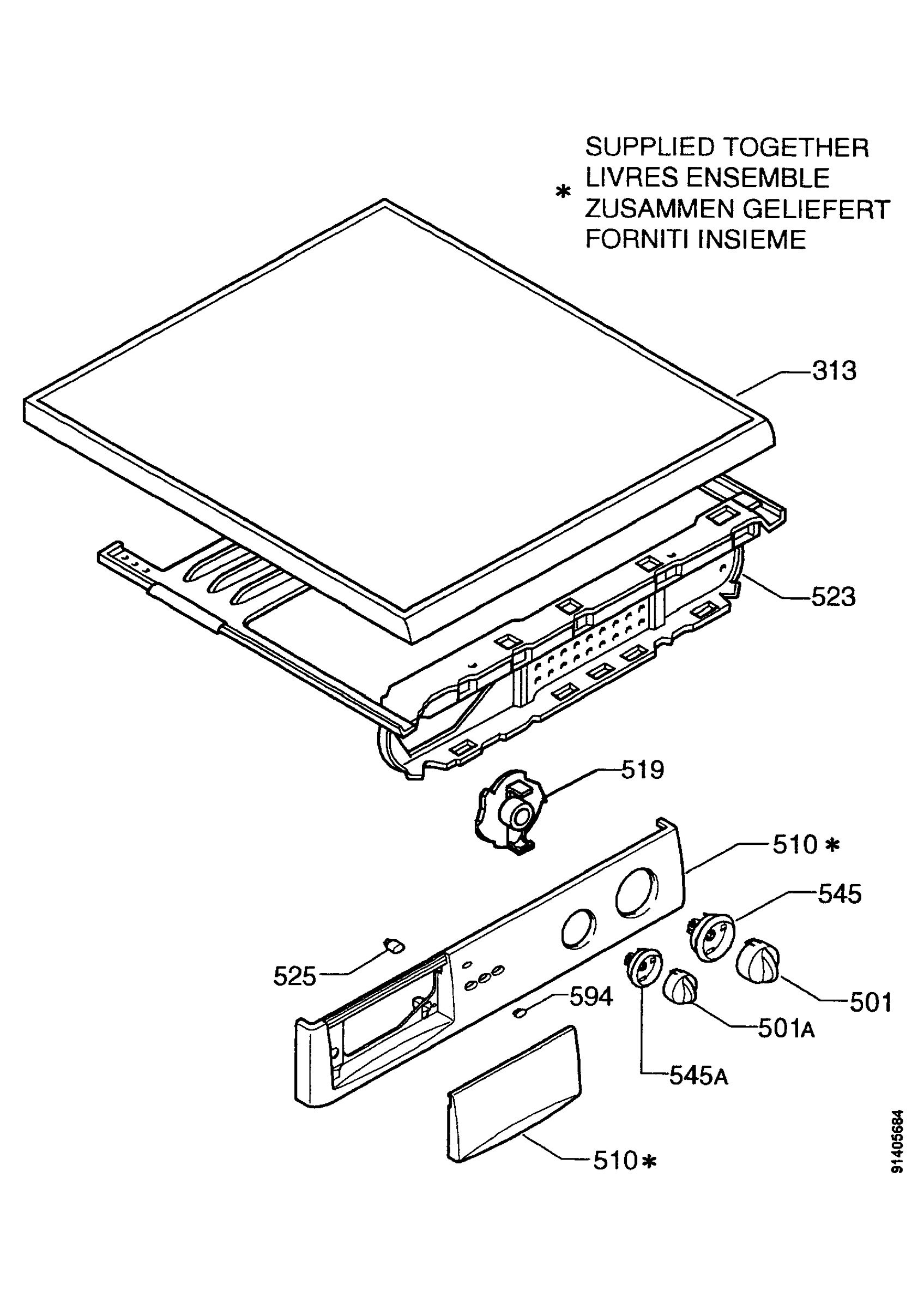 Control panel and lid