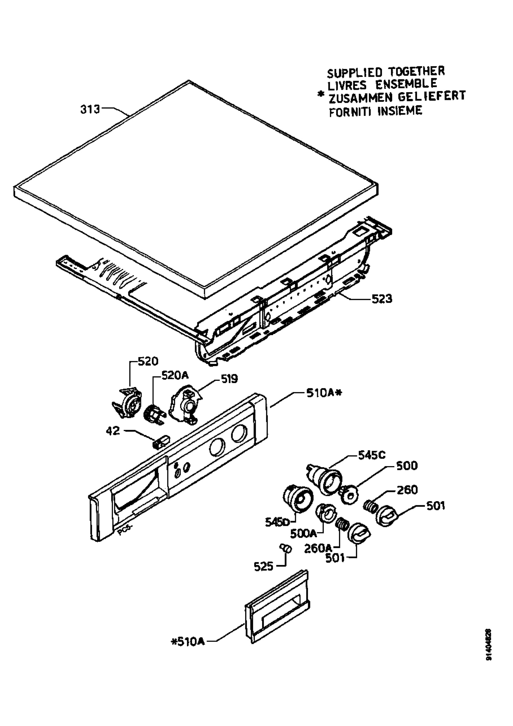 Control panel and lid