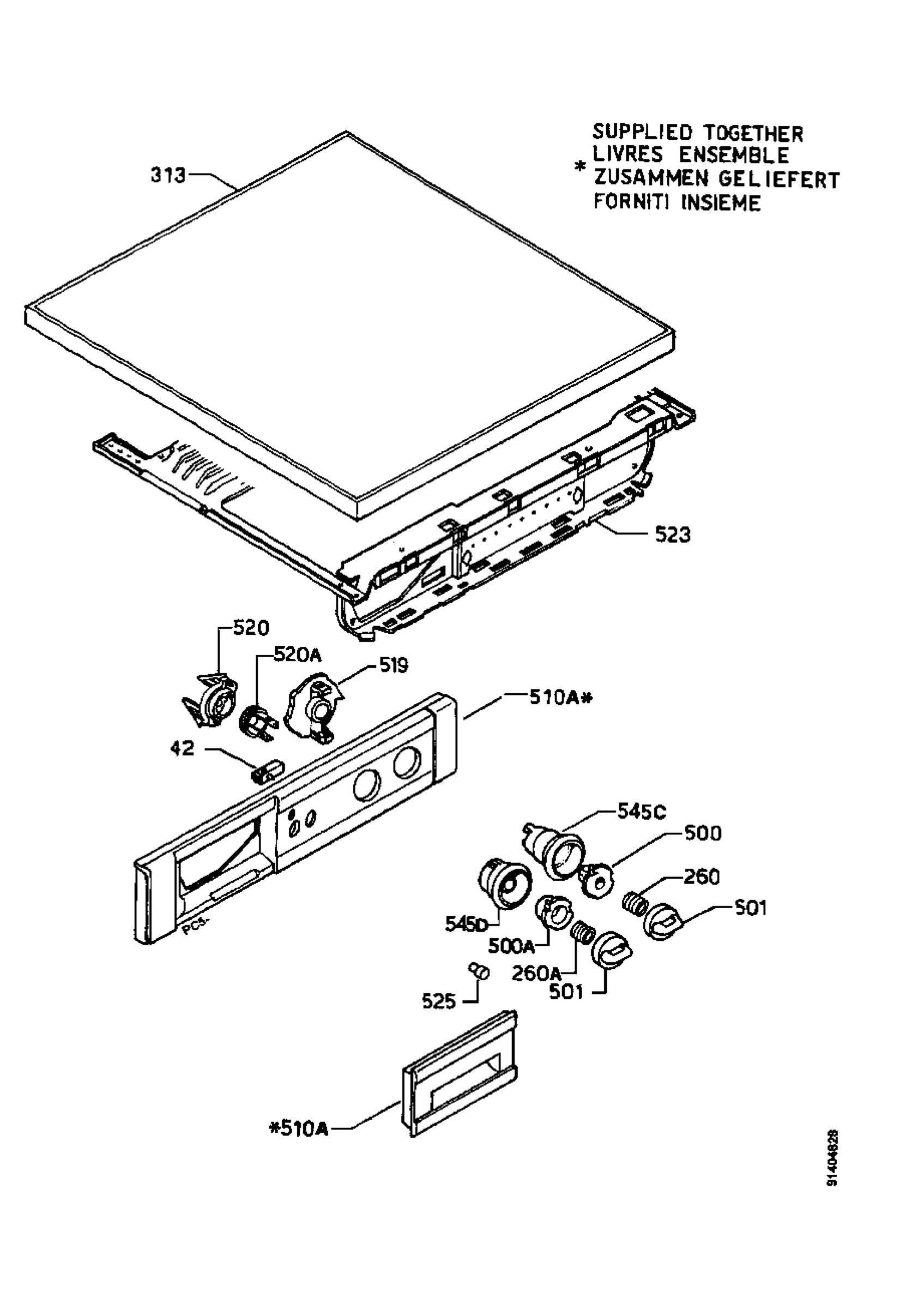 Control panel and lid