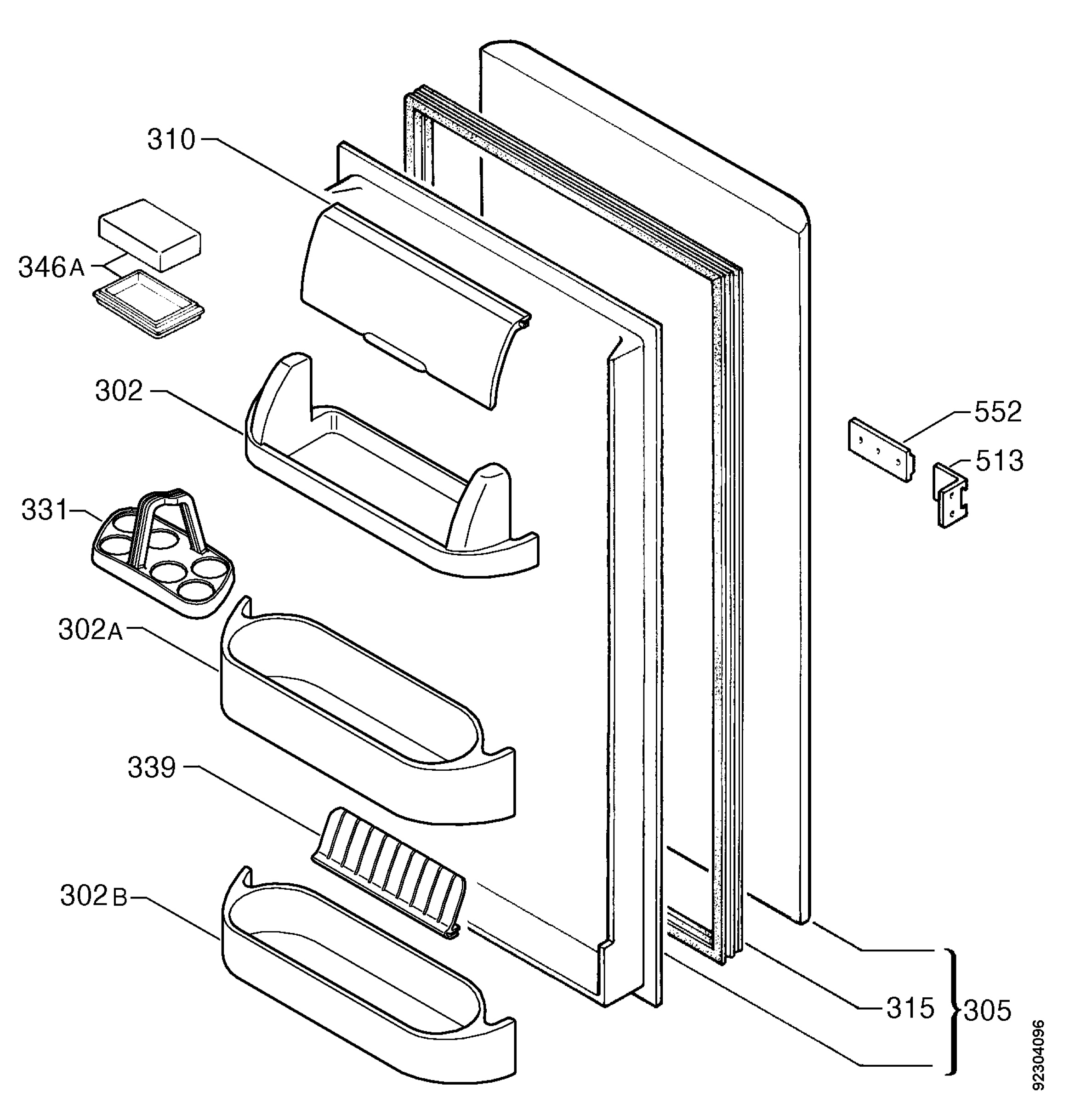 Refrigerator door