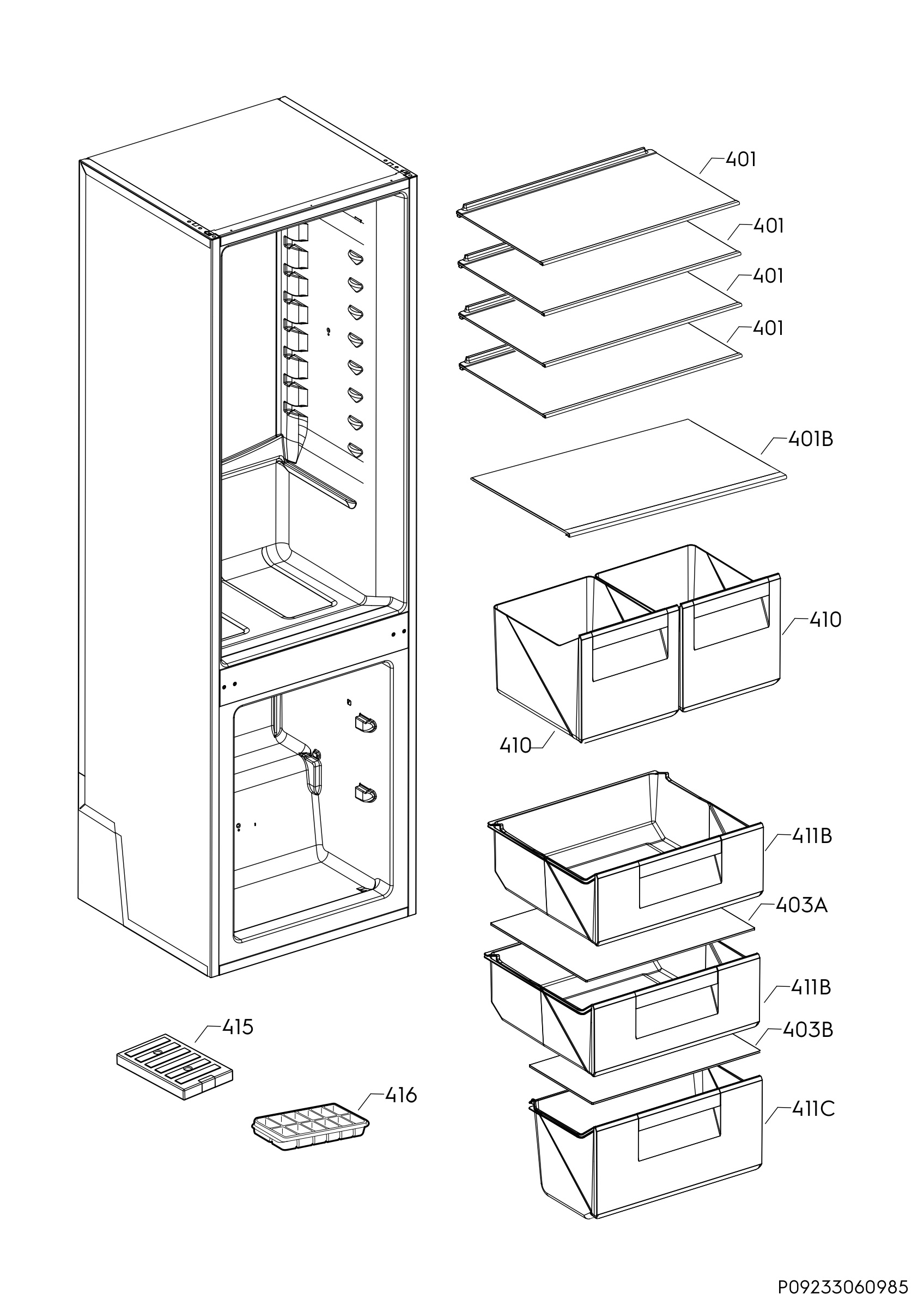 Internal parts