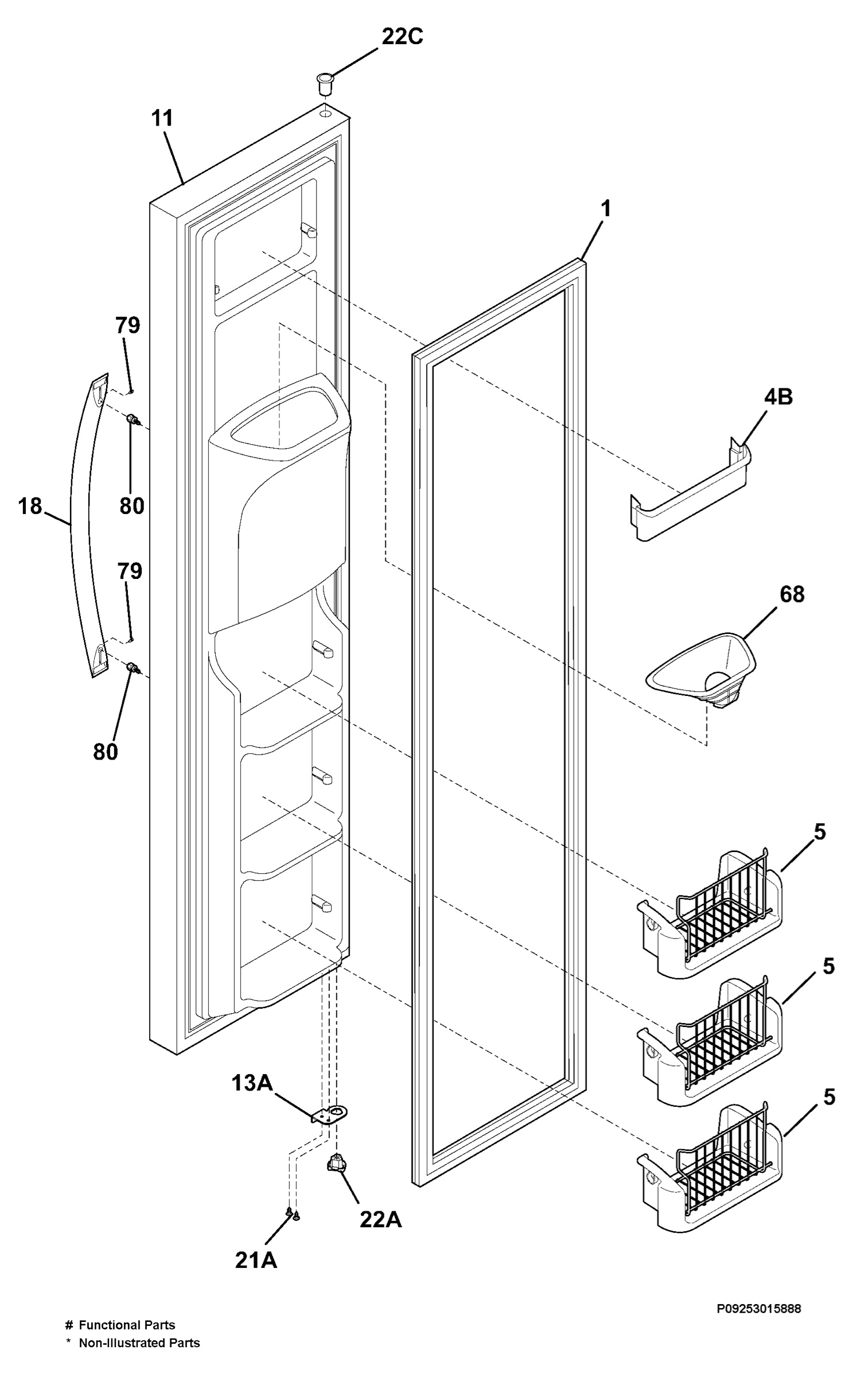 Freezer door