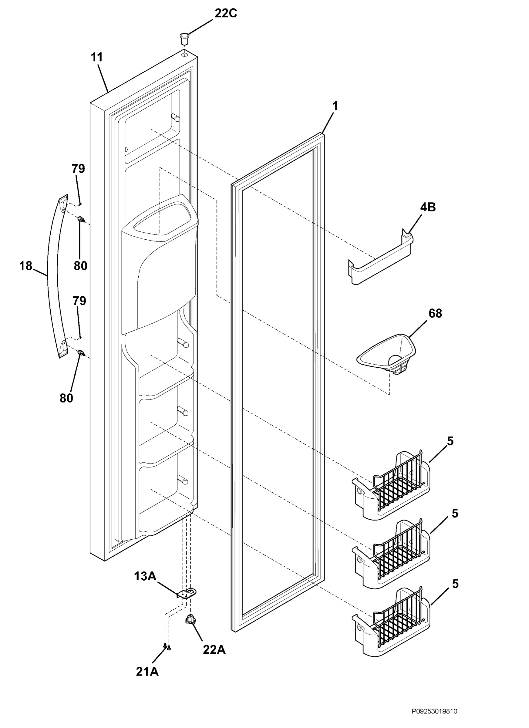 Freezer door