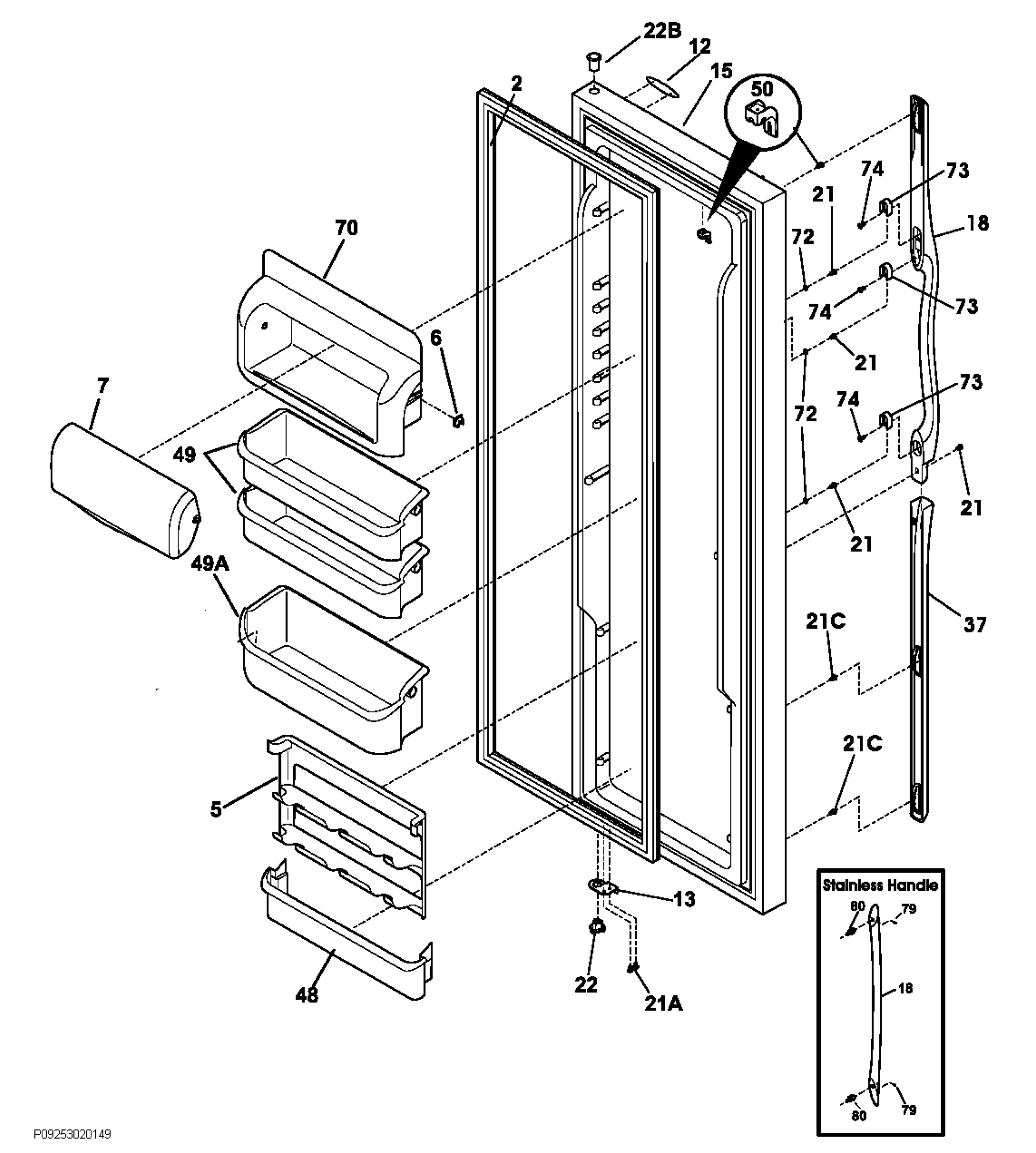 Refrigerator door