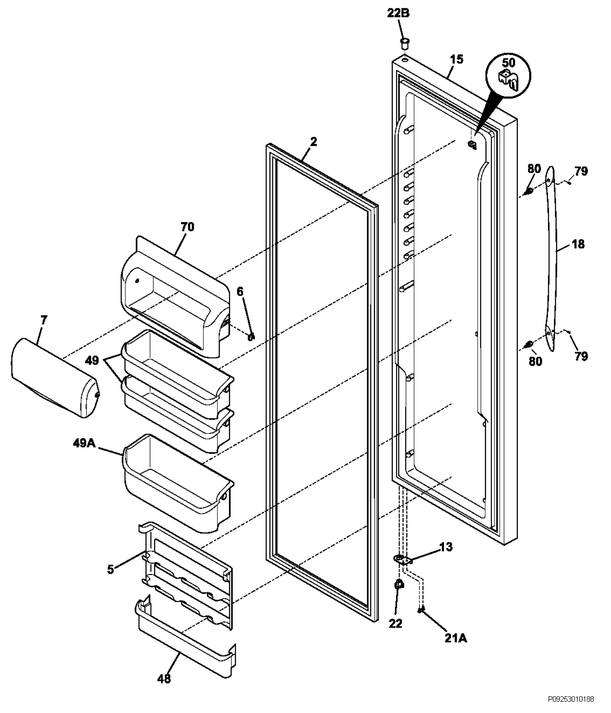 Refrigerator door