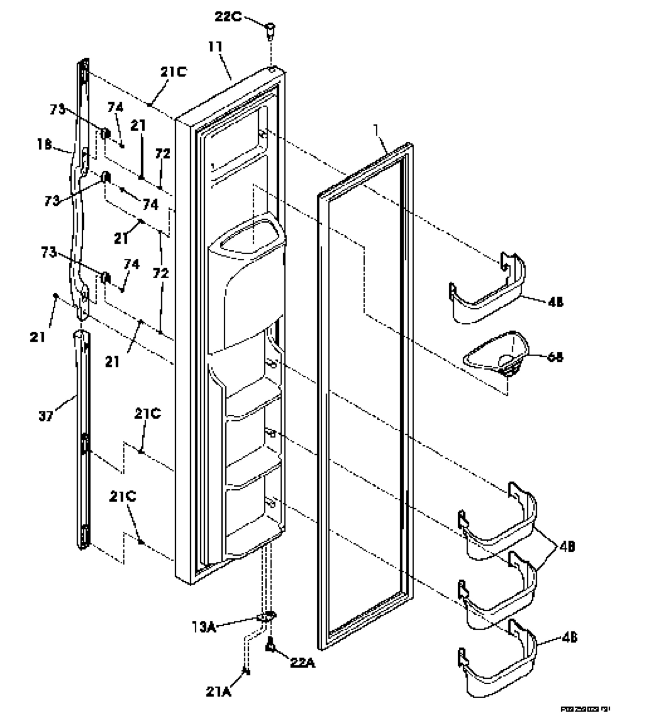 Freezer door