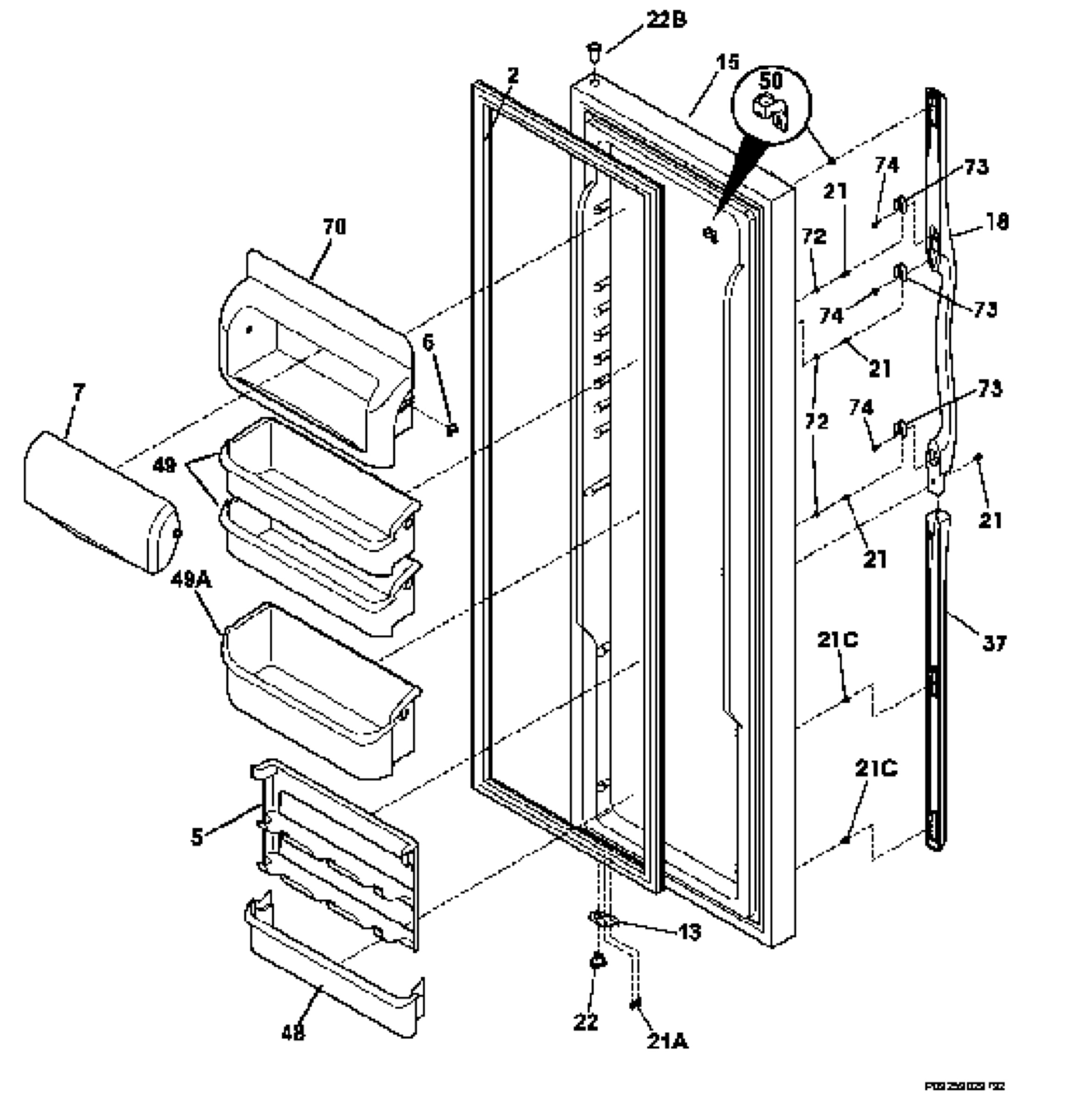 Refrigerator door
