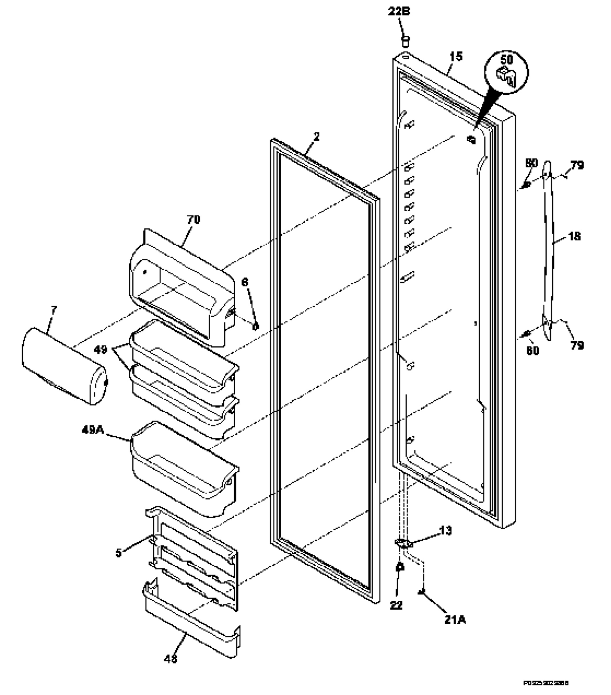 Refrigerator door
