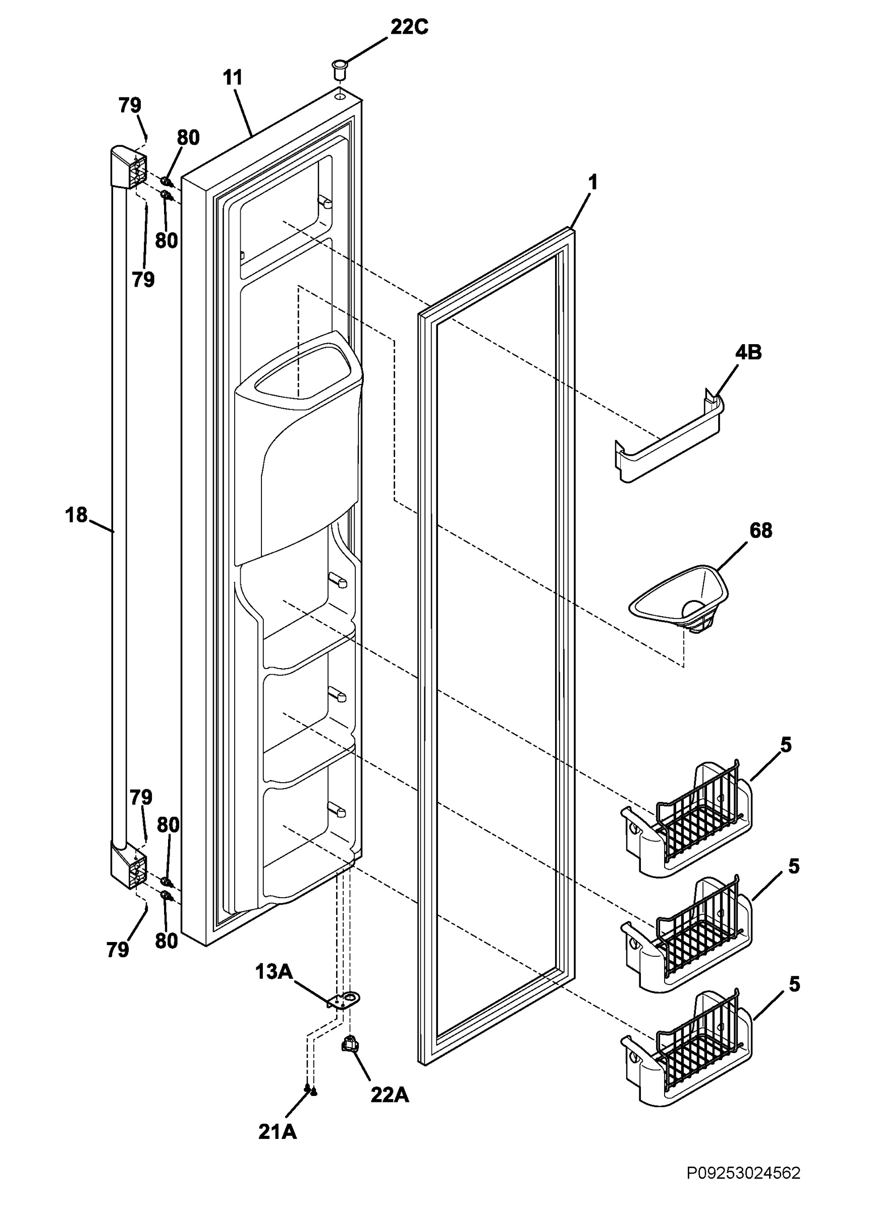 Freezer door