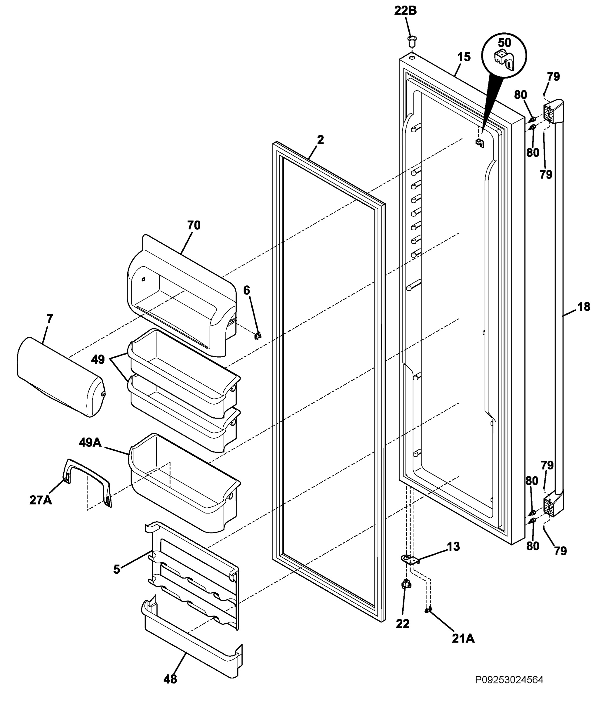 Refrigerator door
