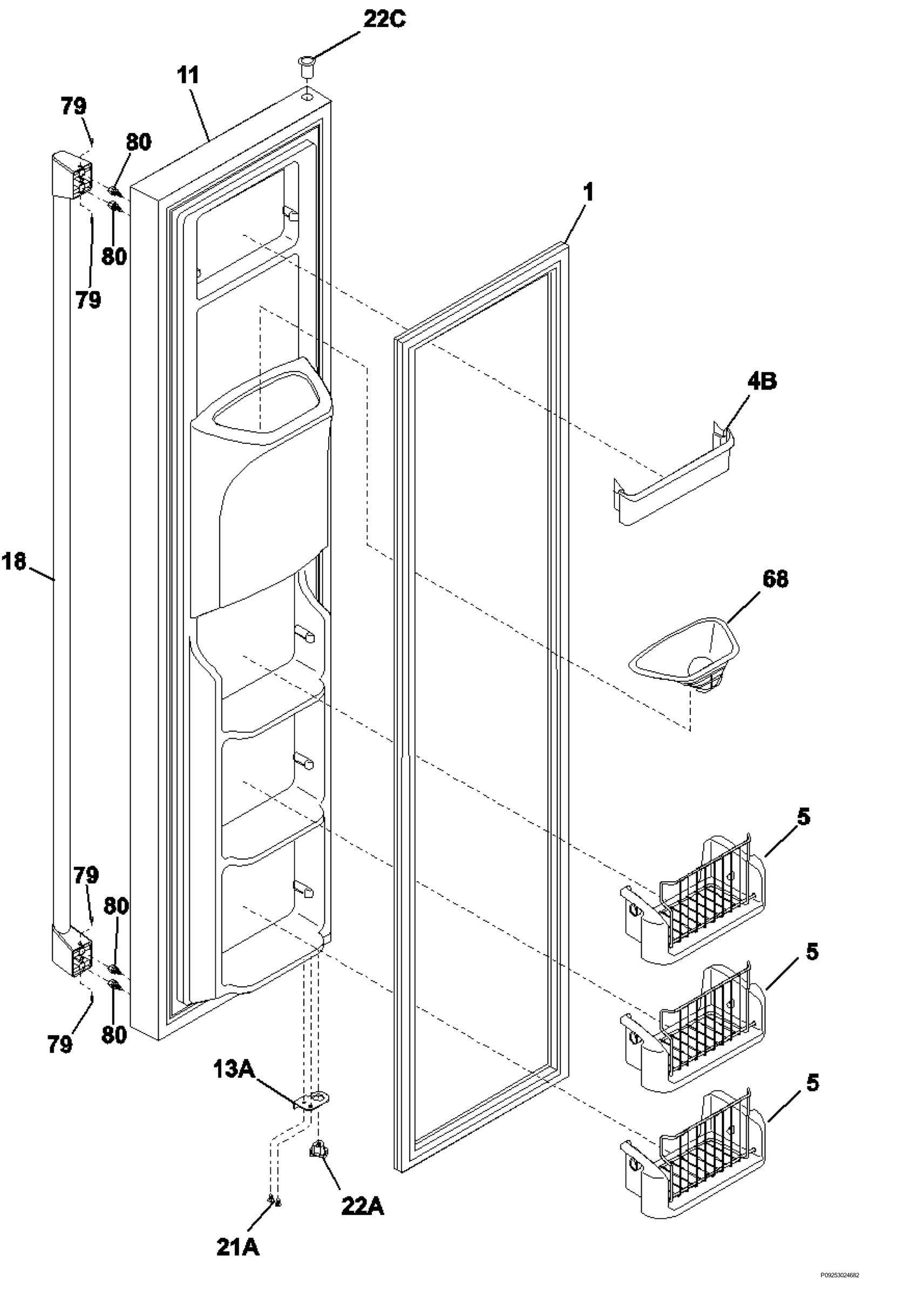Freezer door