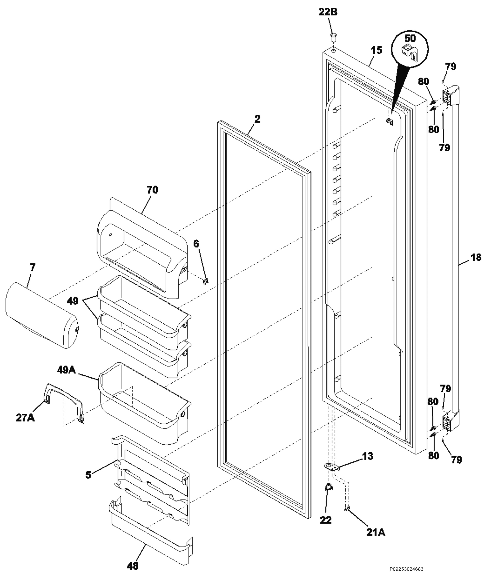 Refrigerator door