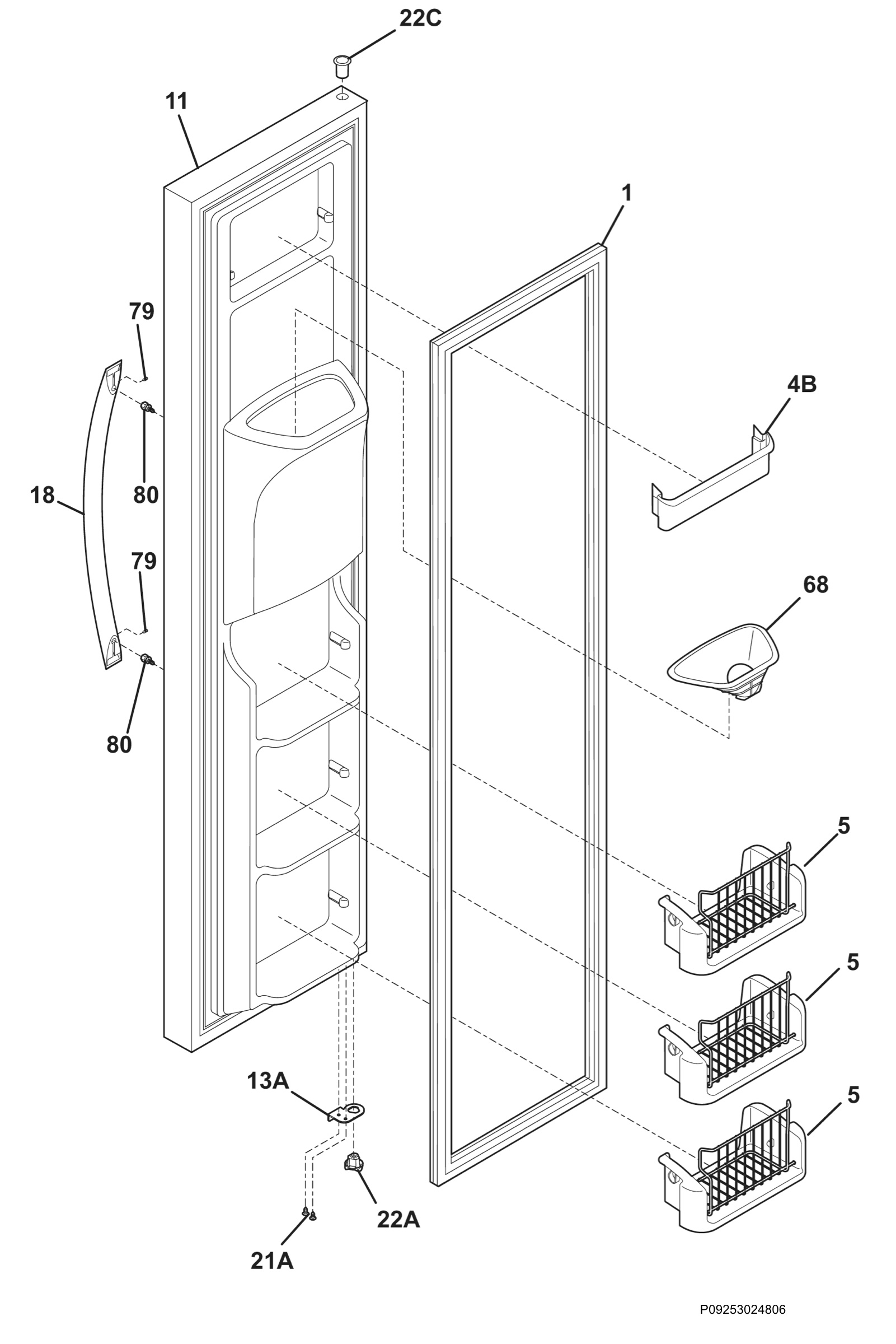 Freezer door