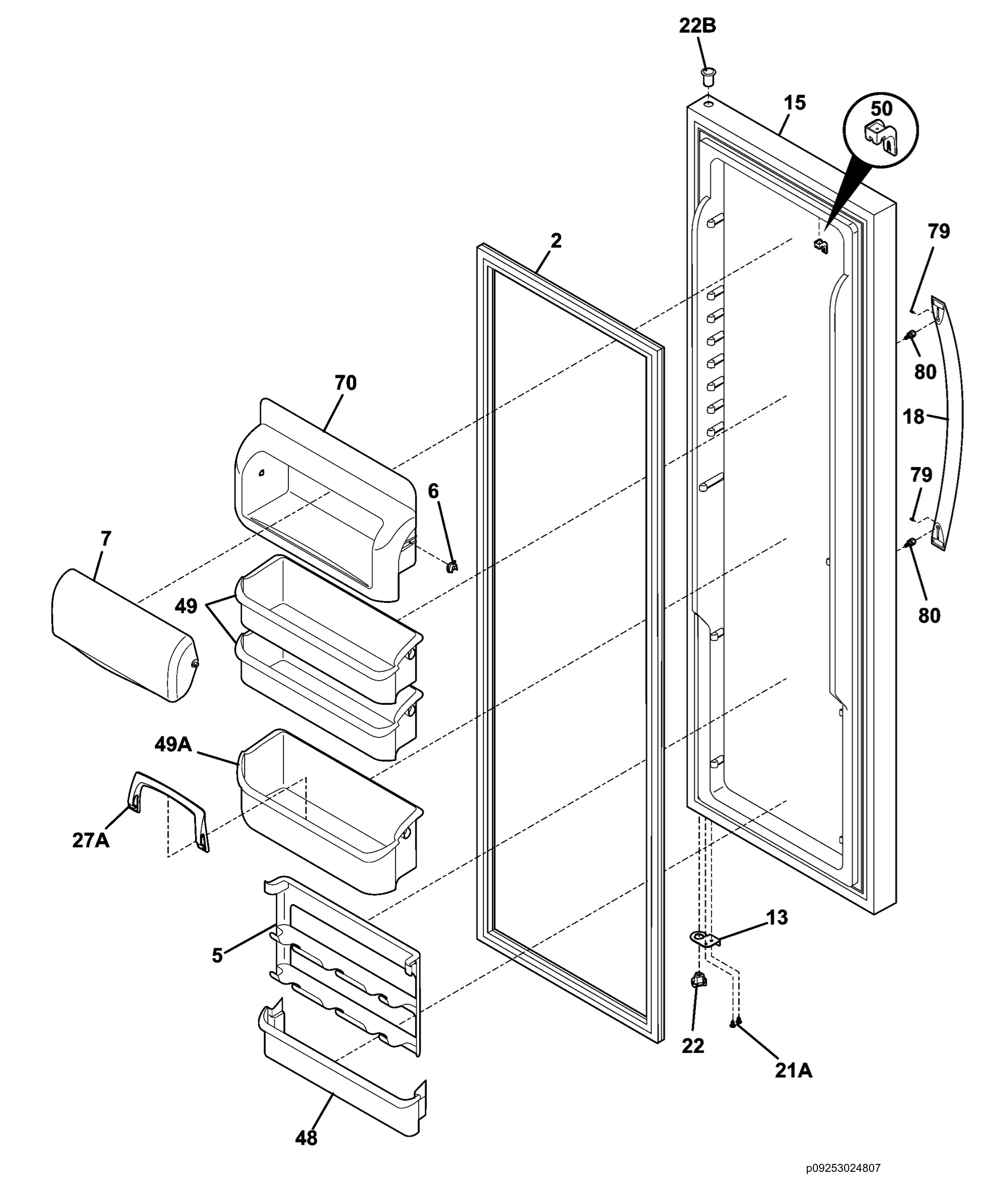 Refrigerator door