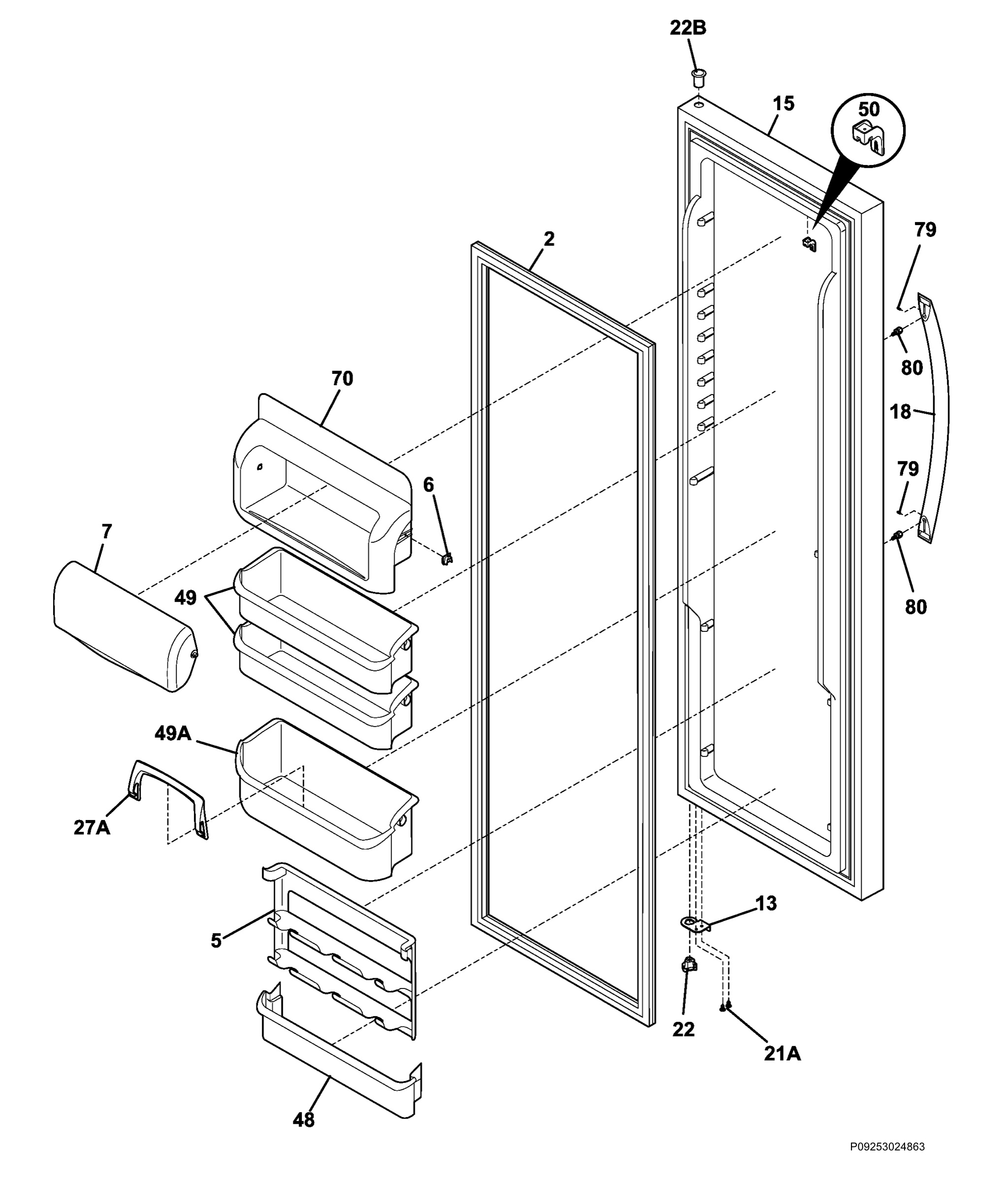 Refrigerator door