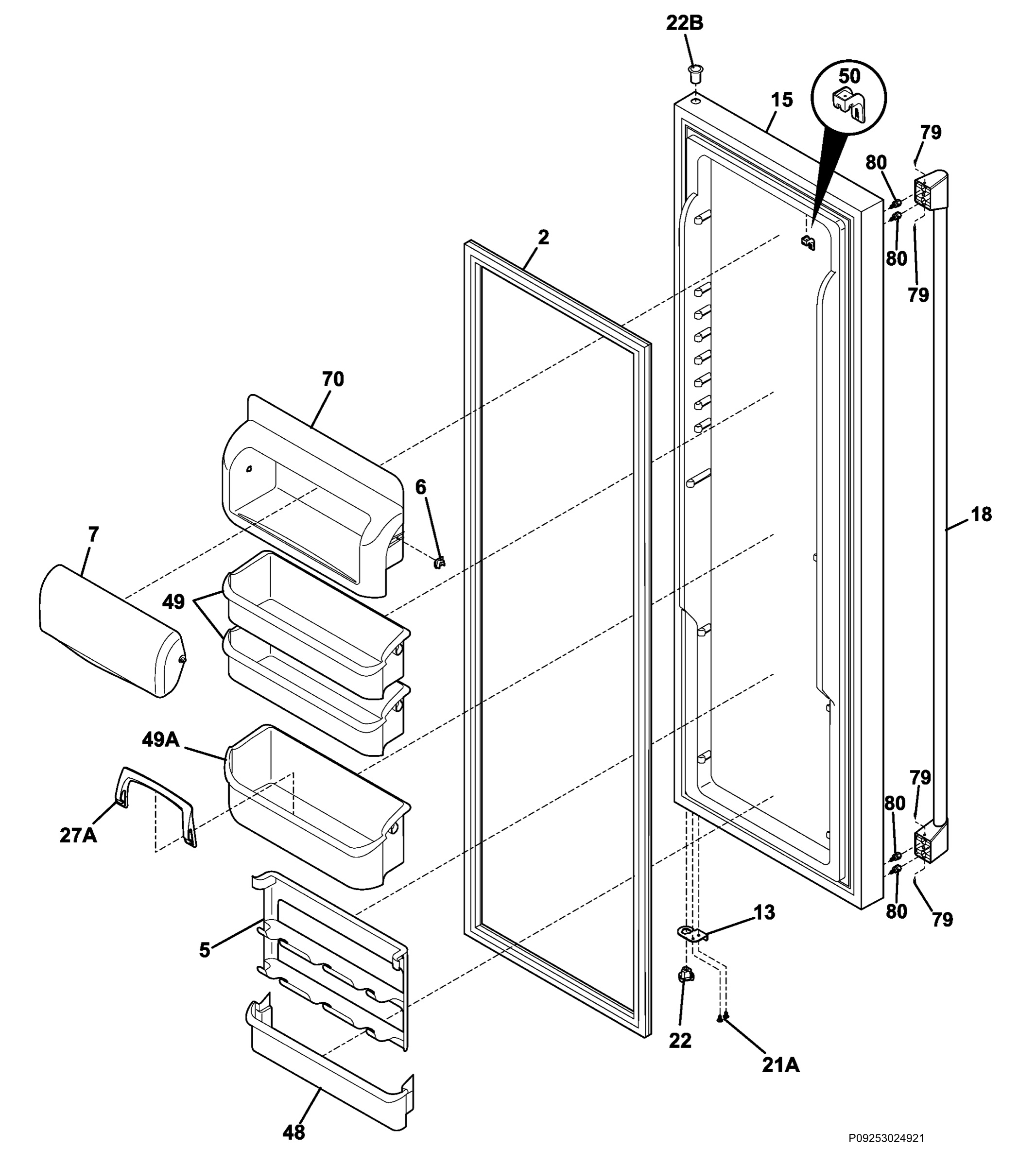 Refrigerator door