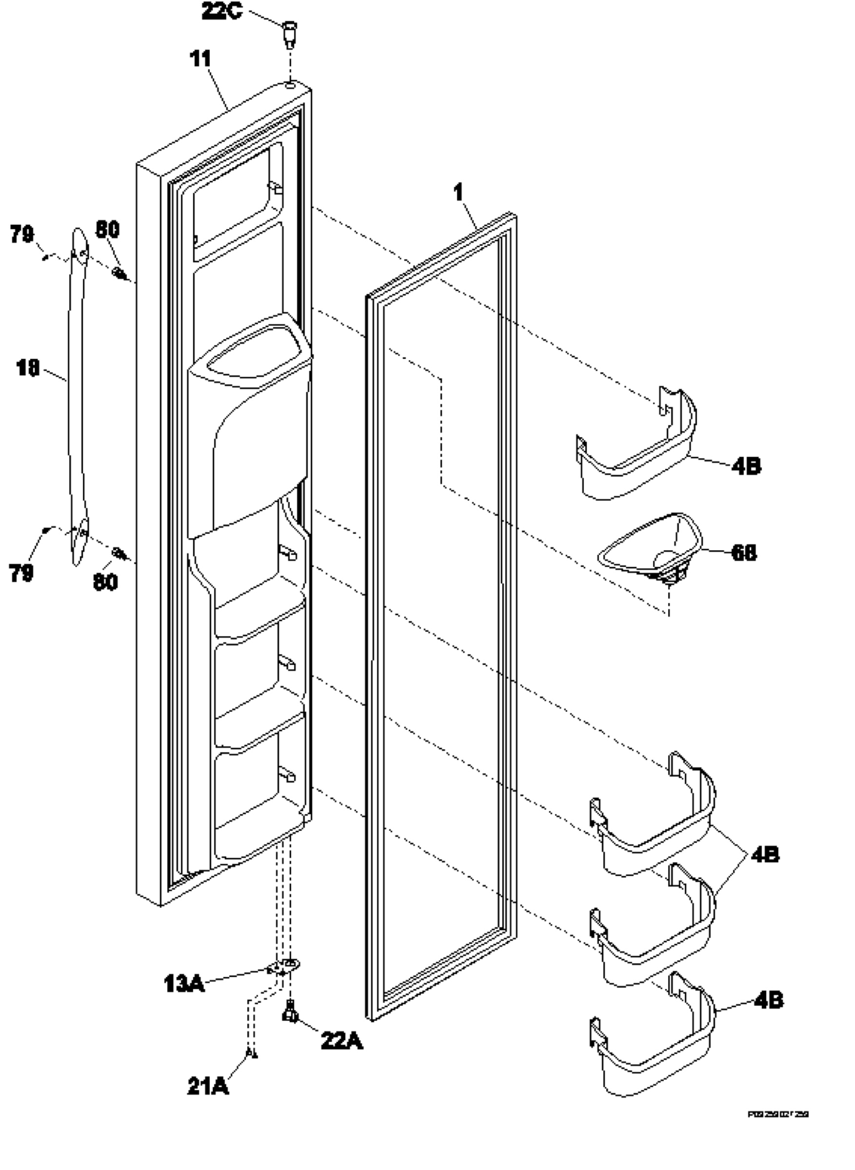 Freezer door