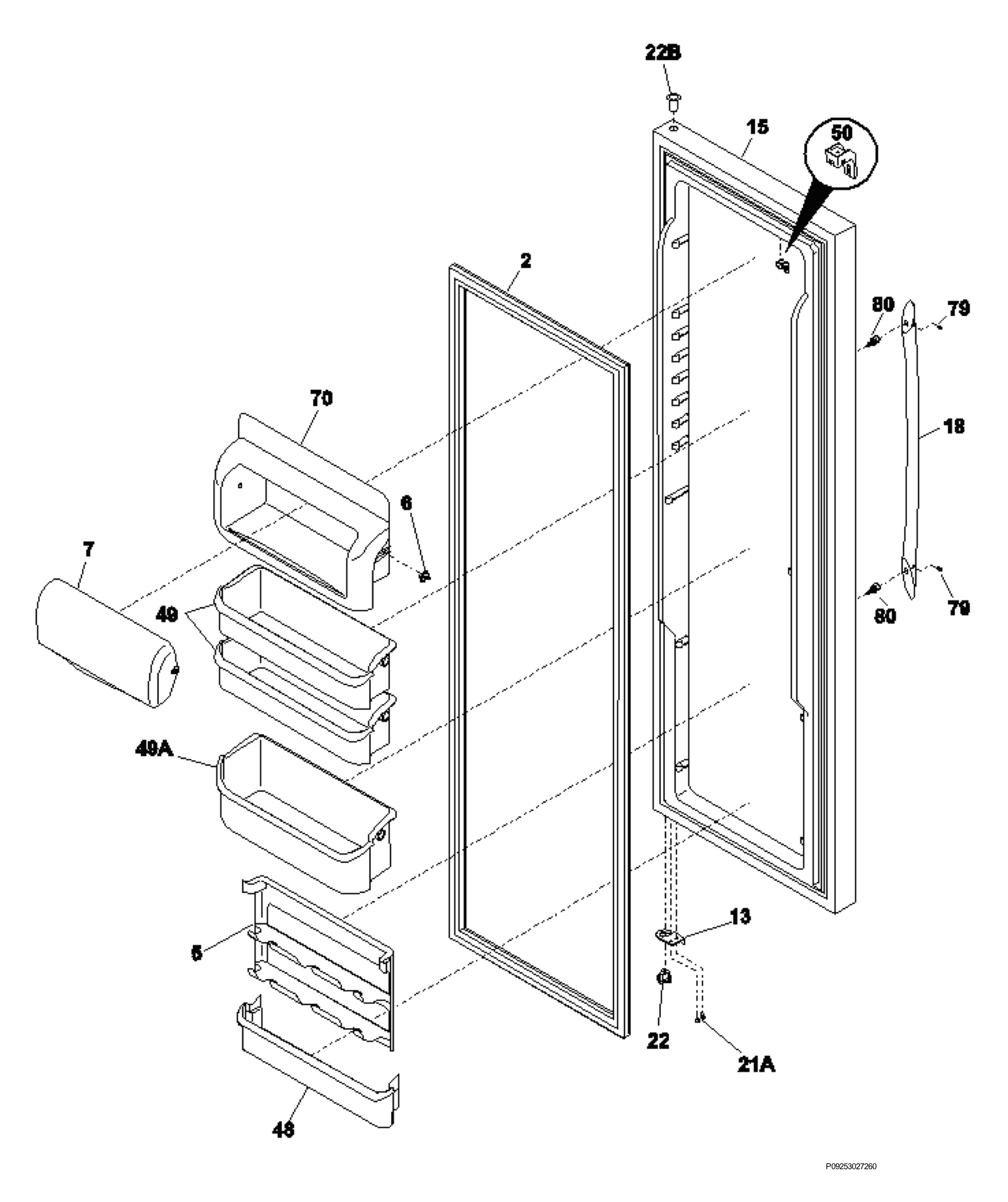 Refrigerator door