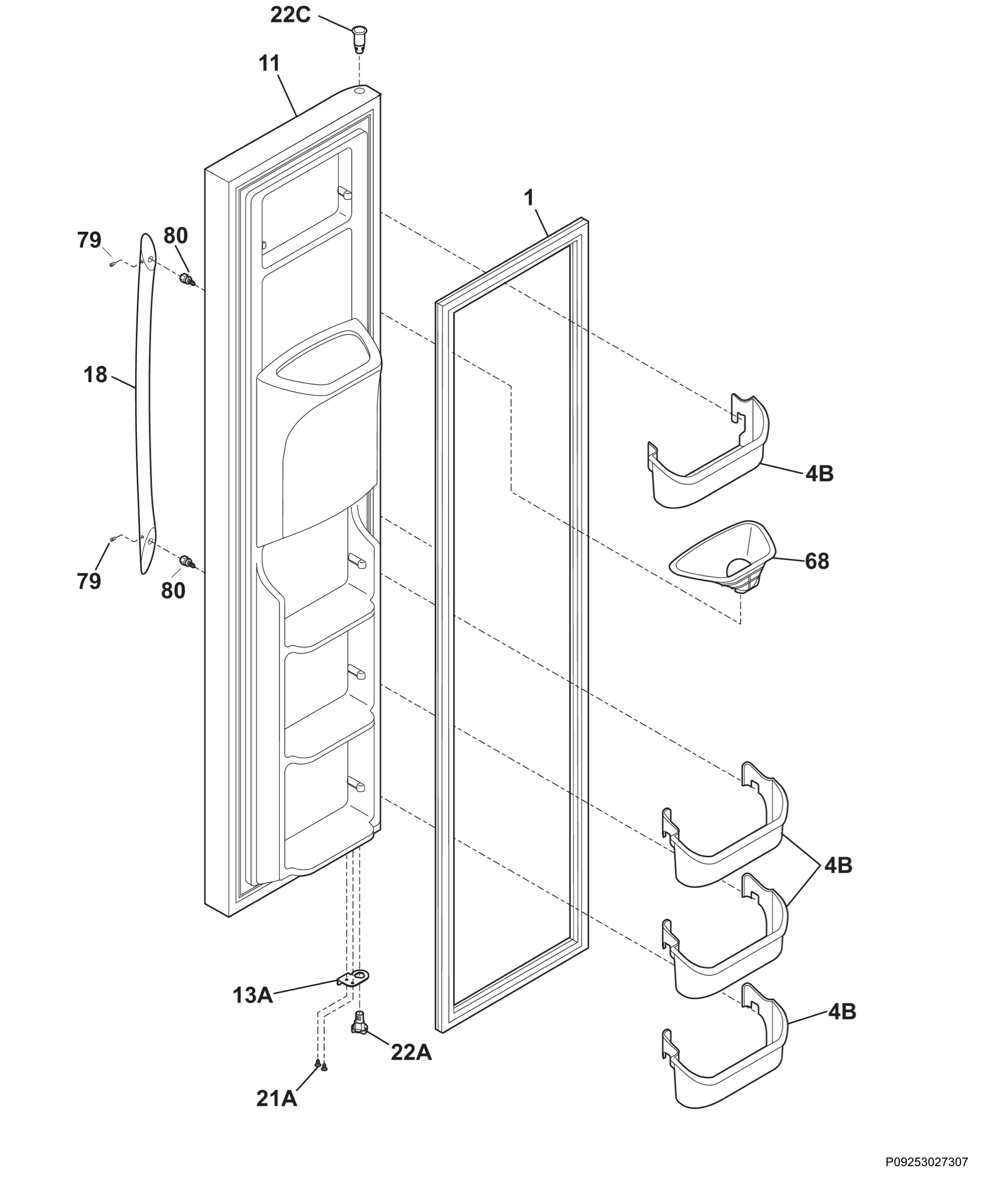 Freezer door