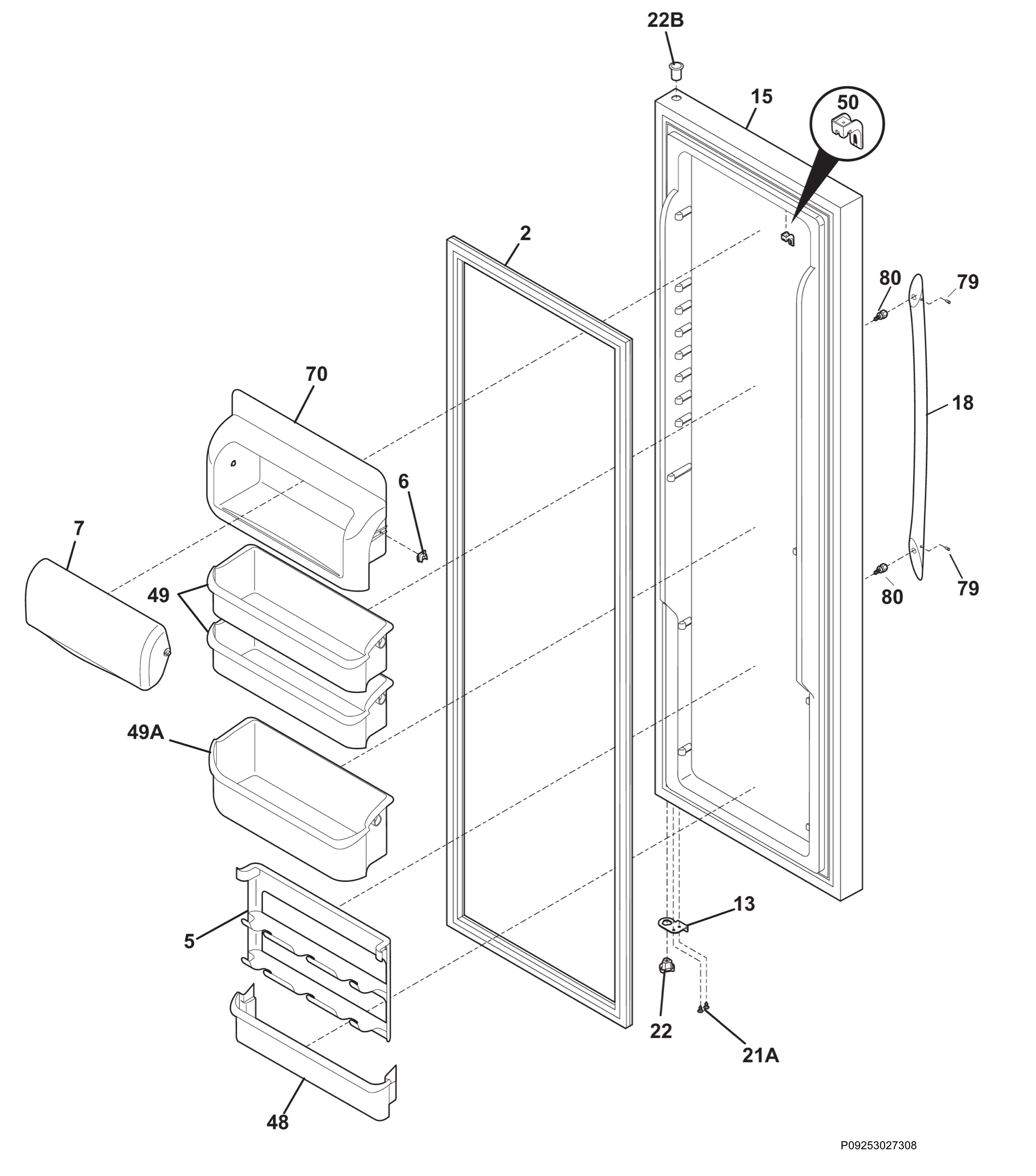 Refrigerator door