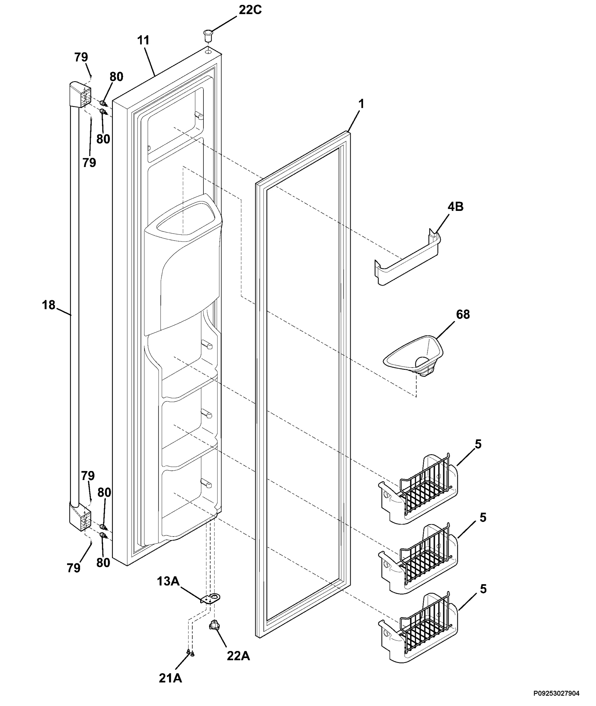 Freezer door