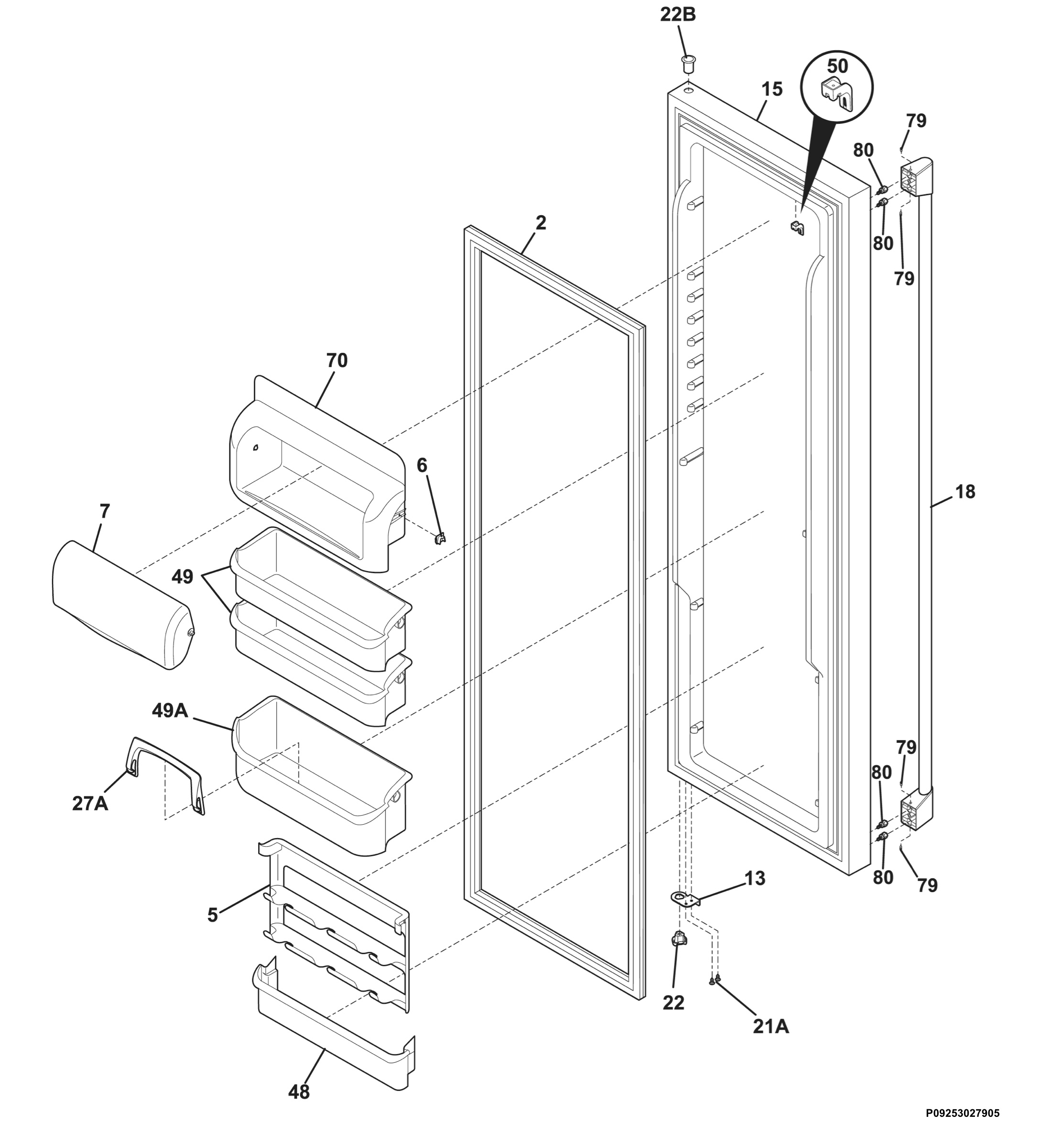 Refrigerator door