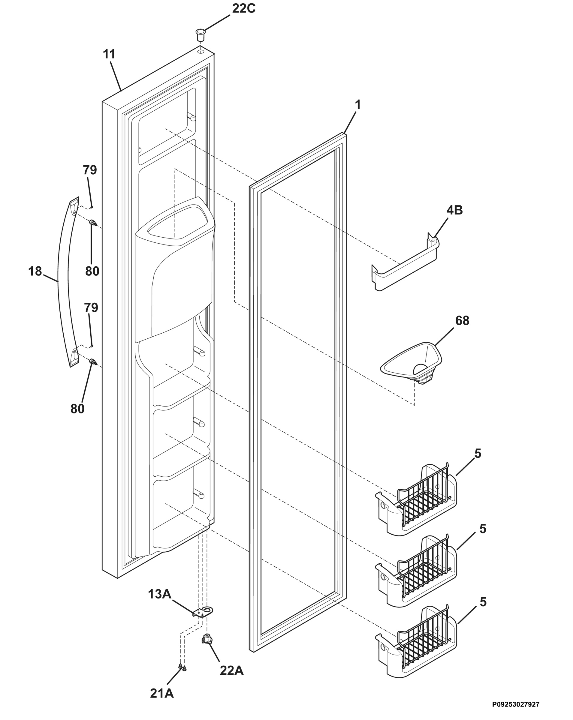 Freezer door