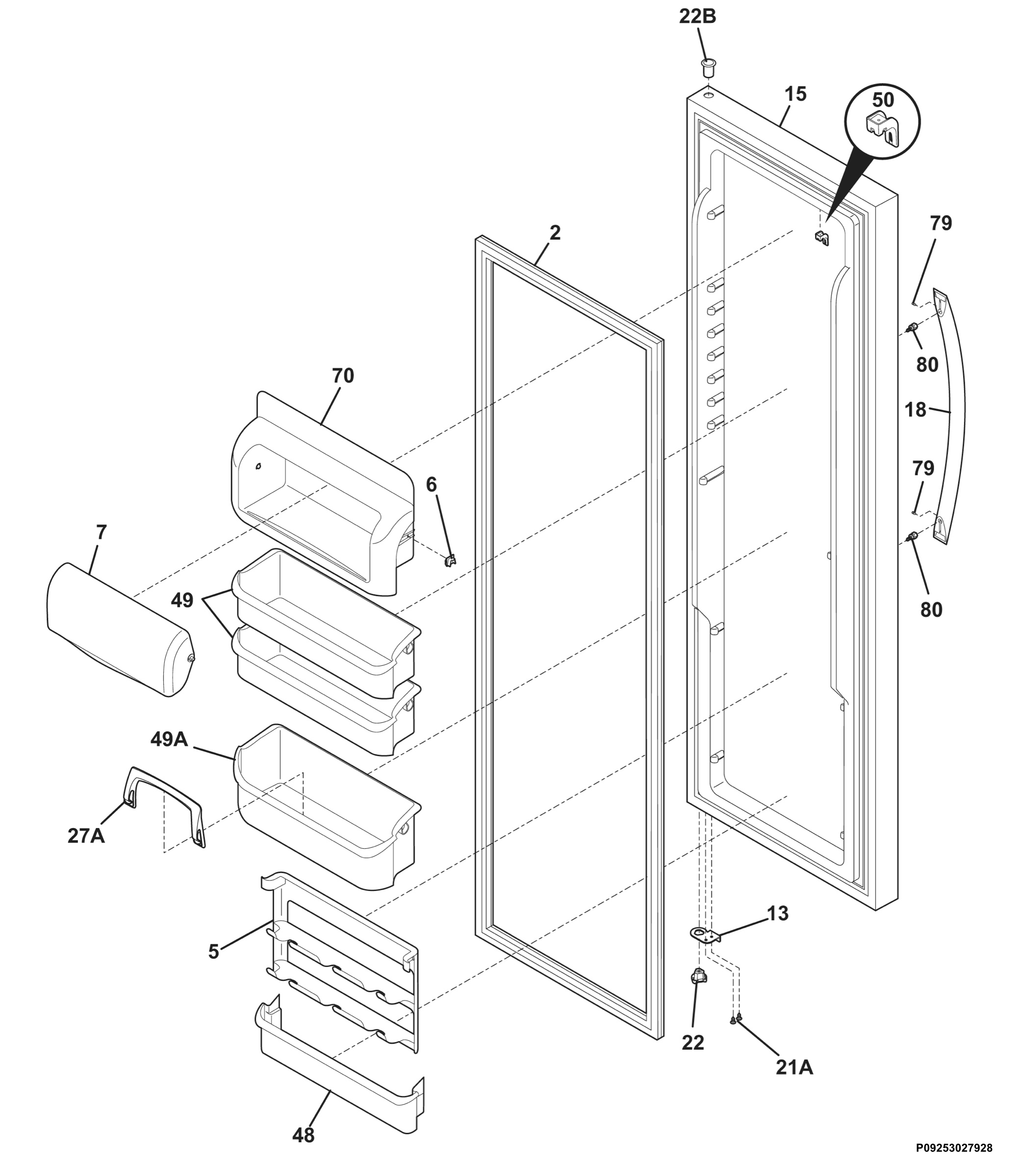 Refrigerator door