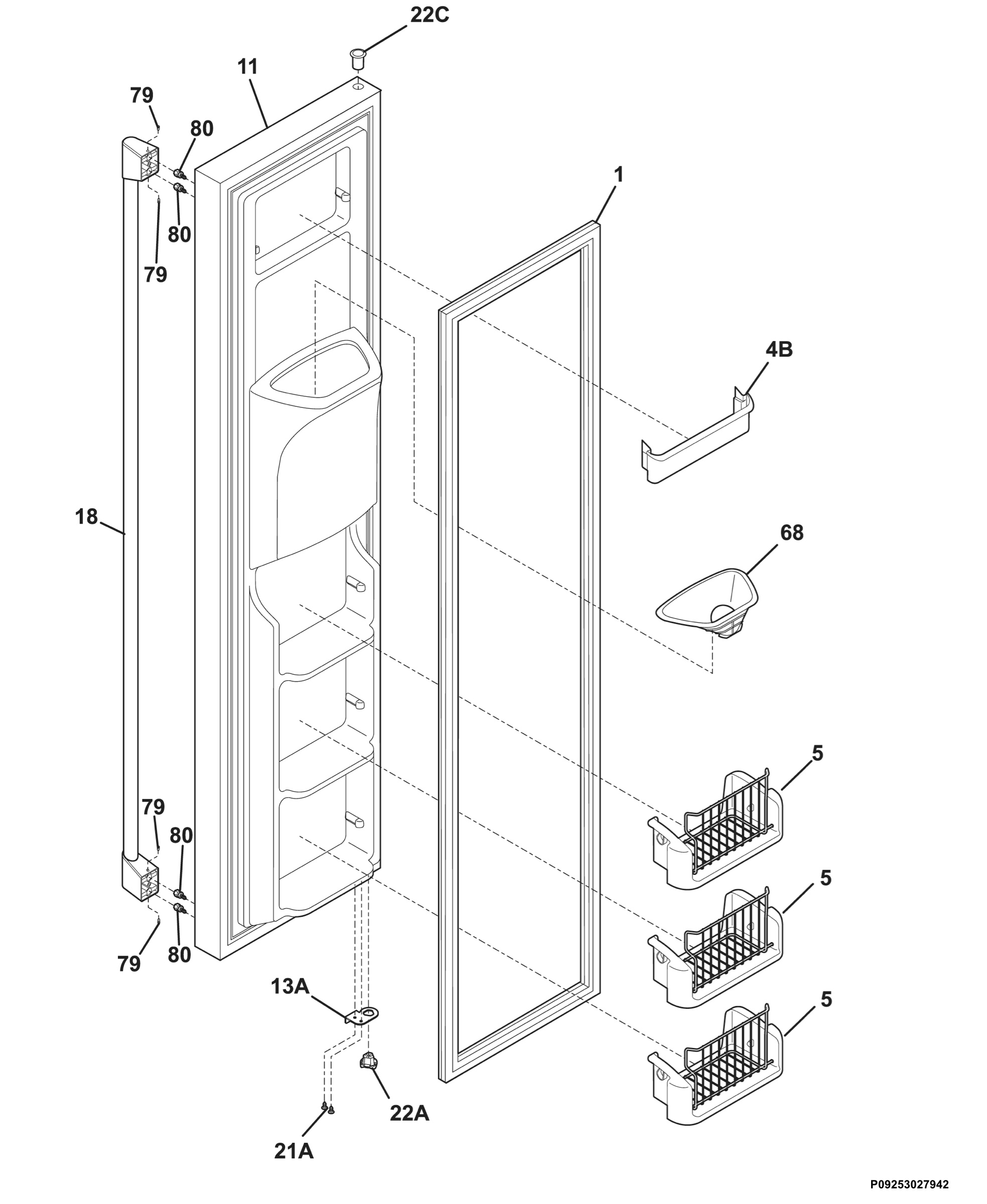 Freezer door