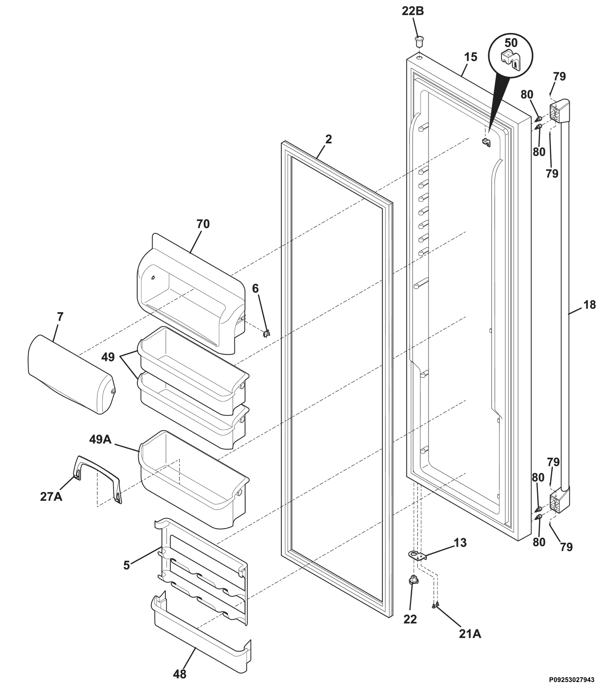 Refrigerator door