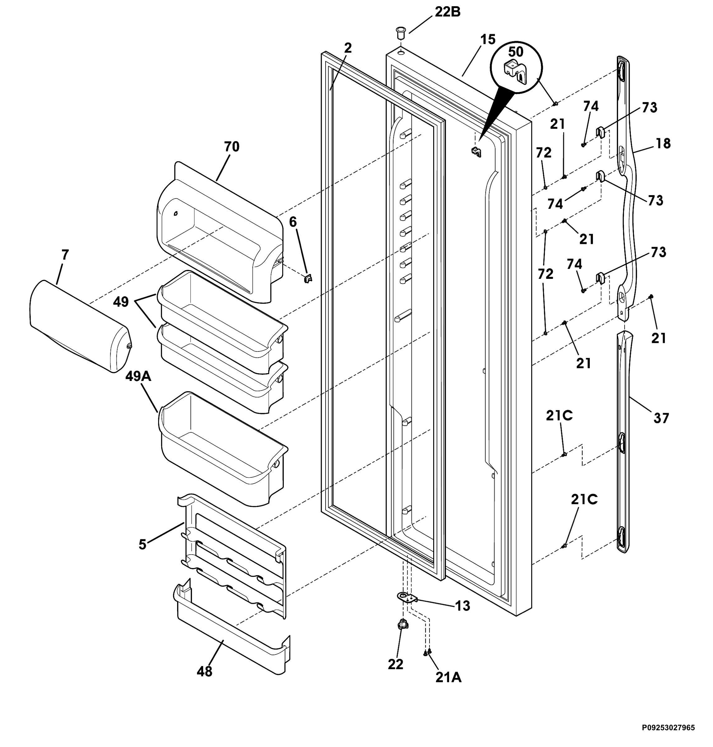 Refrigerator door