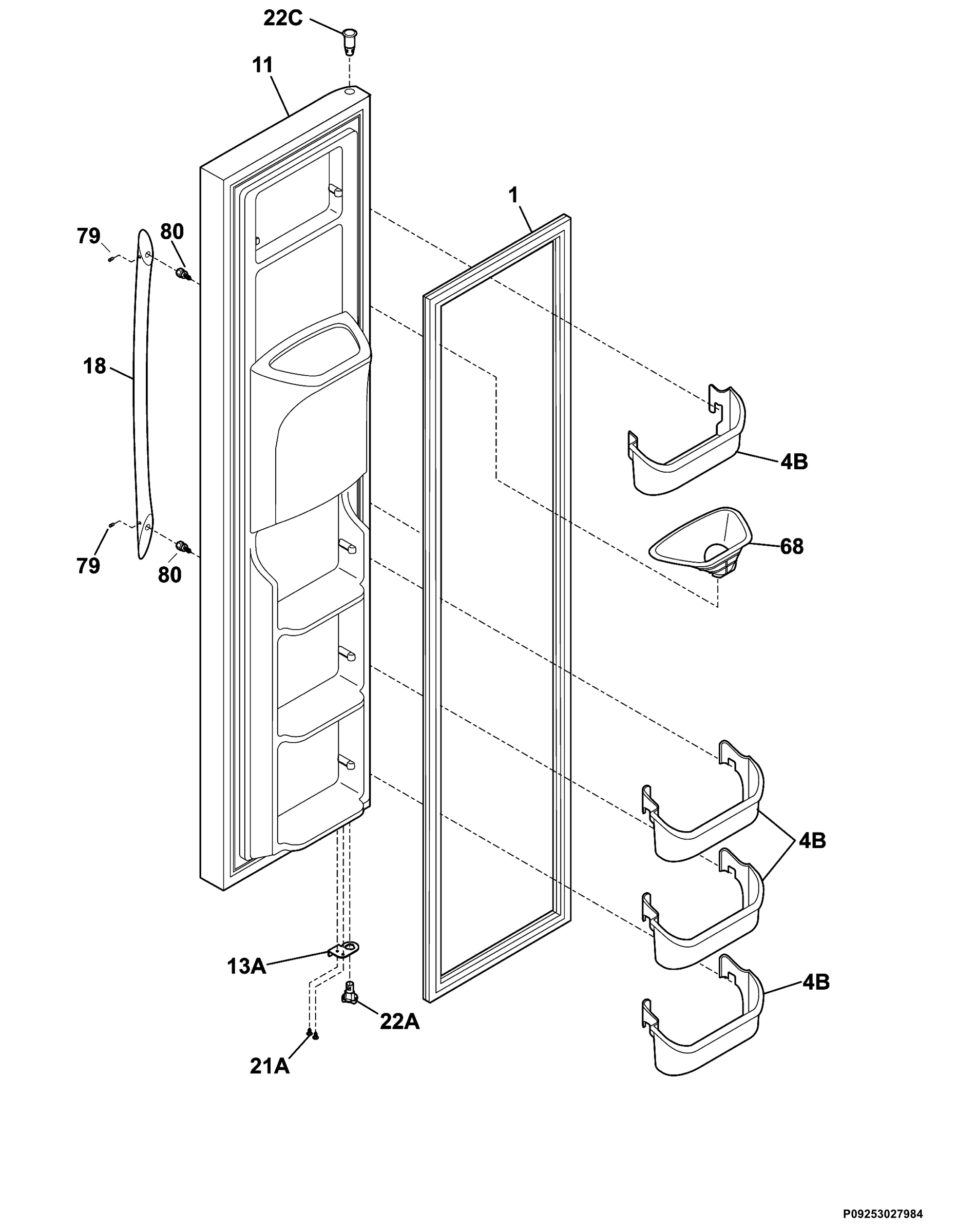 Freezer door