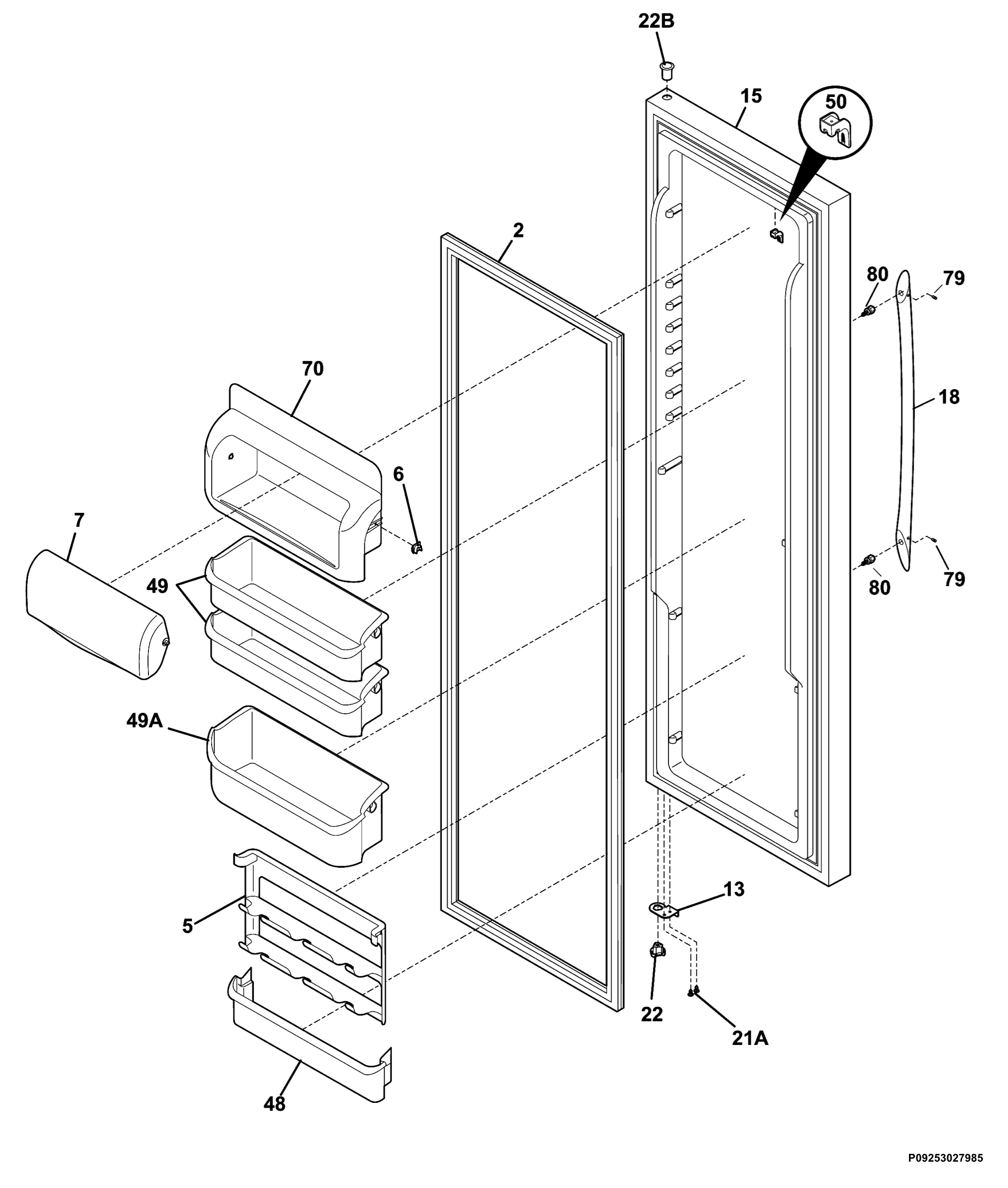 Refrigerator door