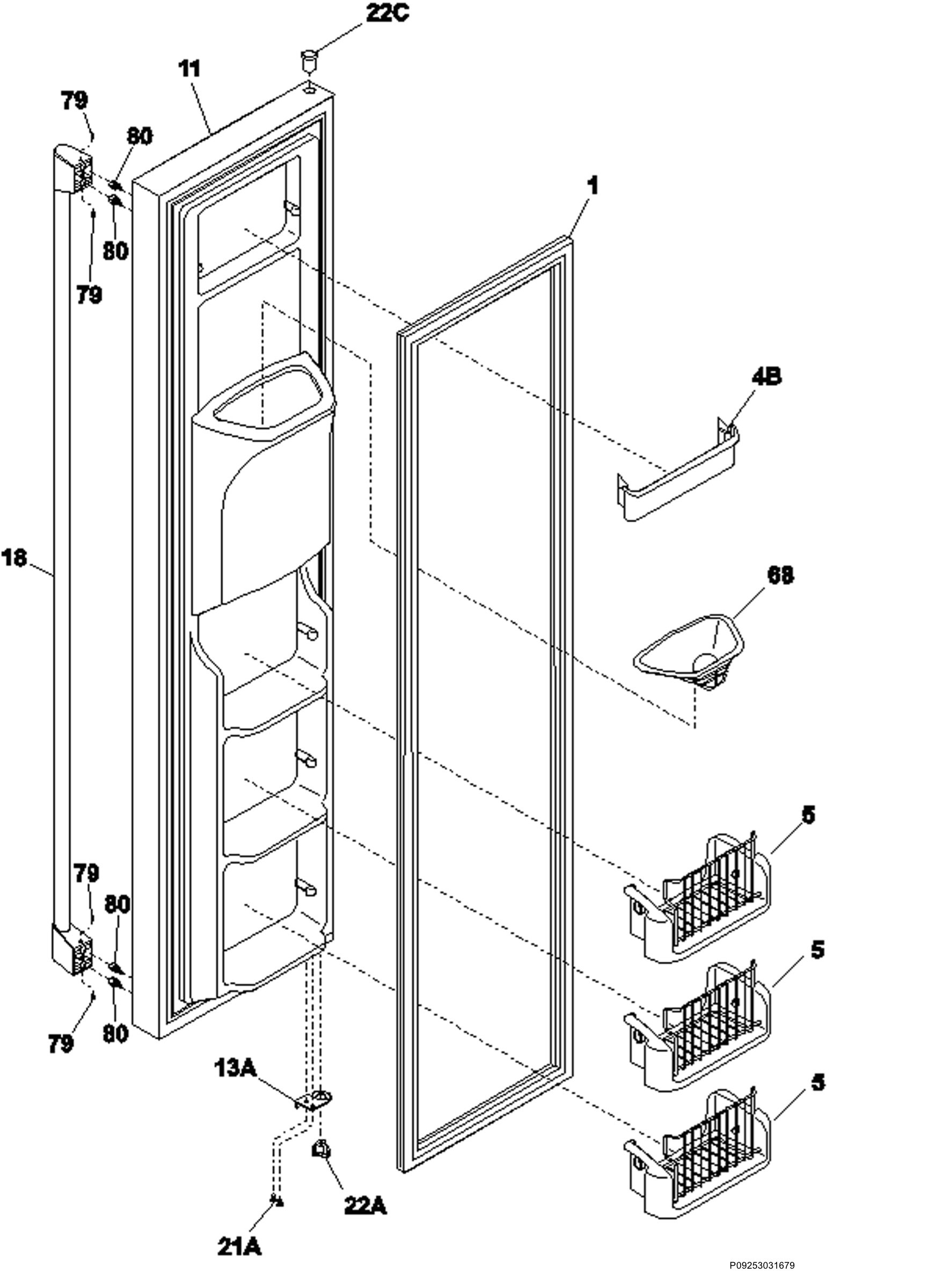 Freezer door