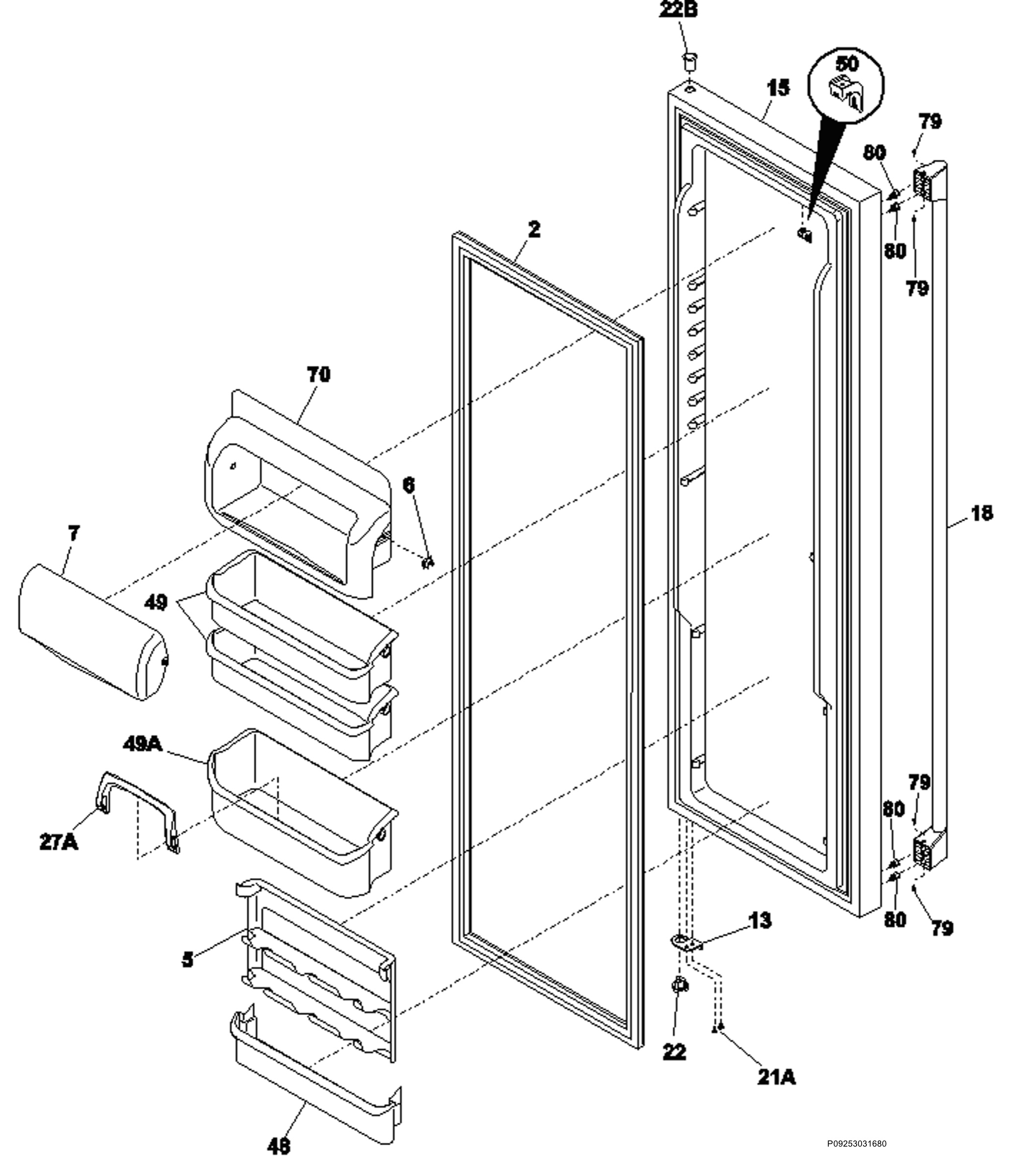Refrigerator door