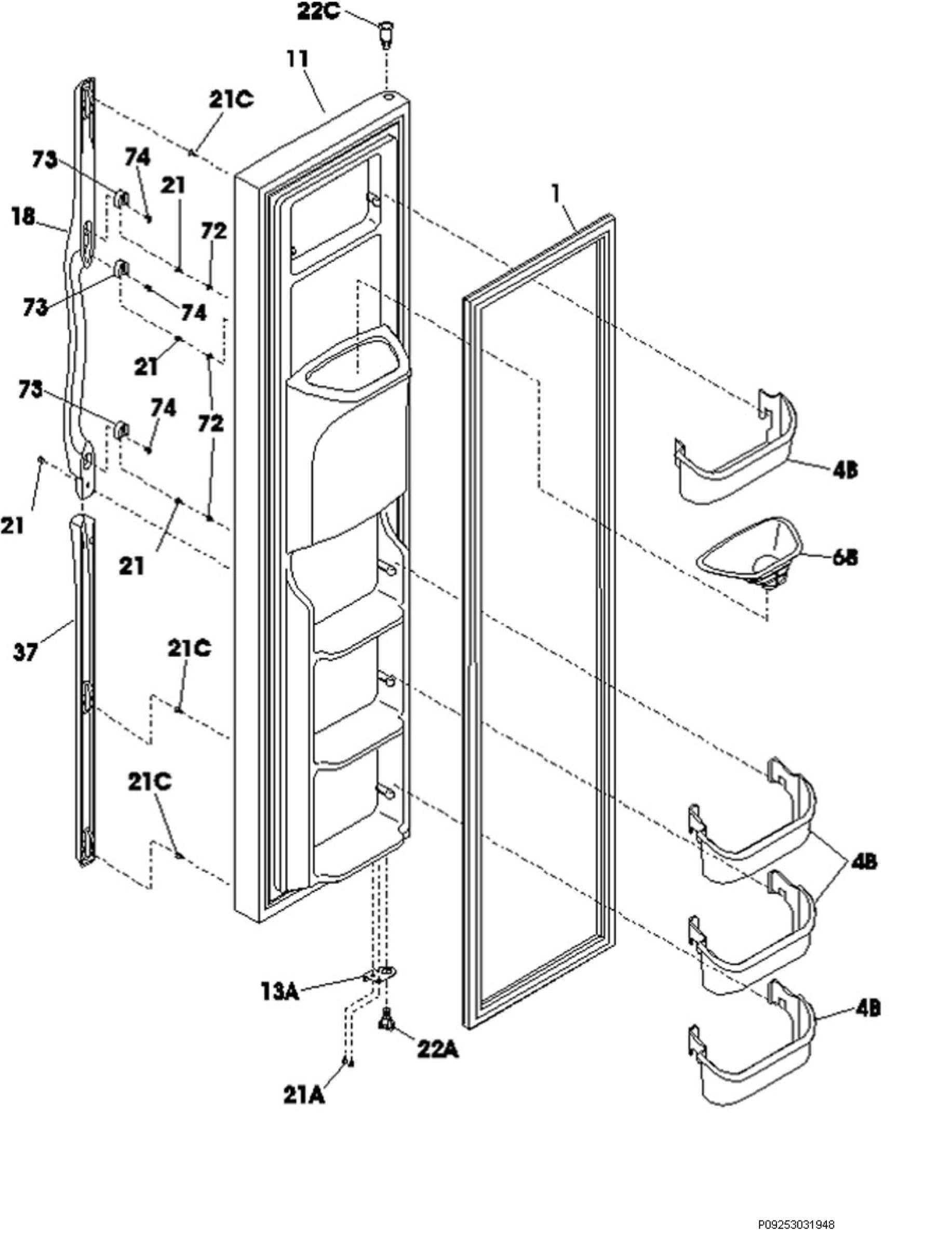 Freezer door