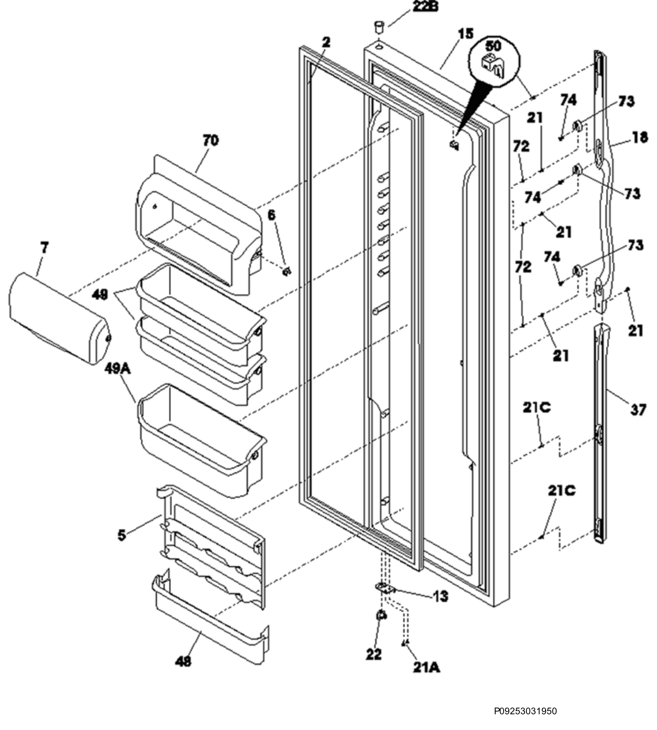 Refrigerator door