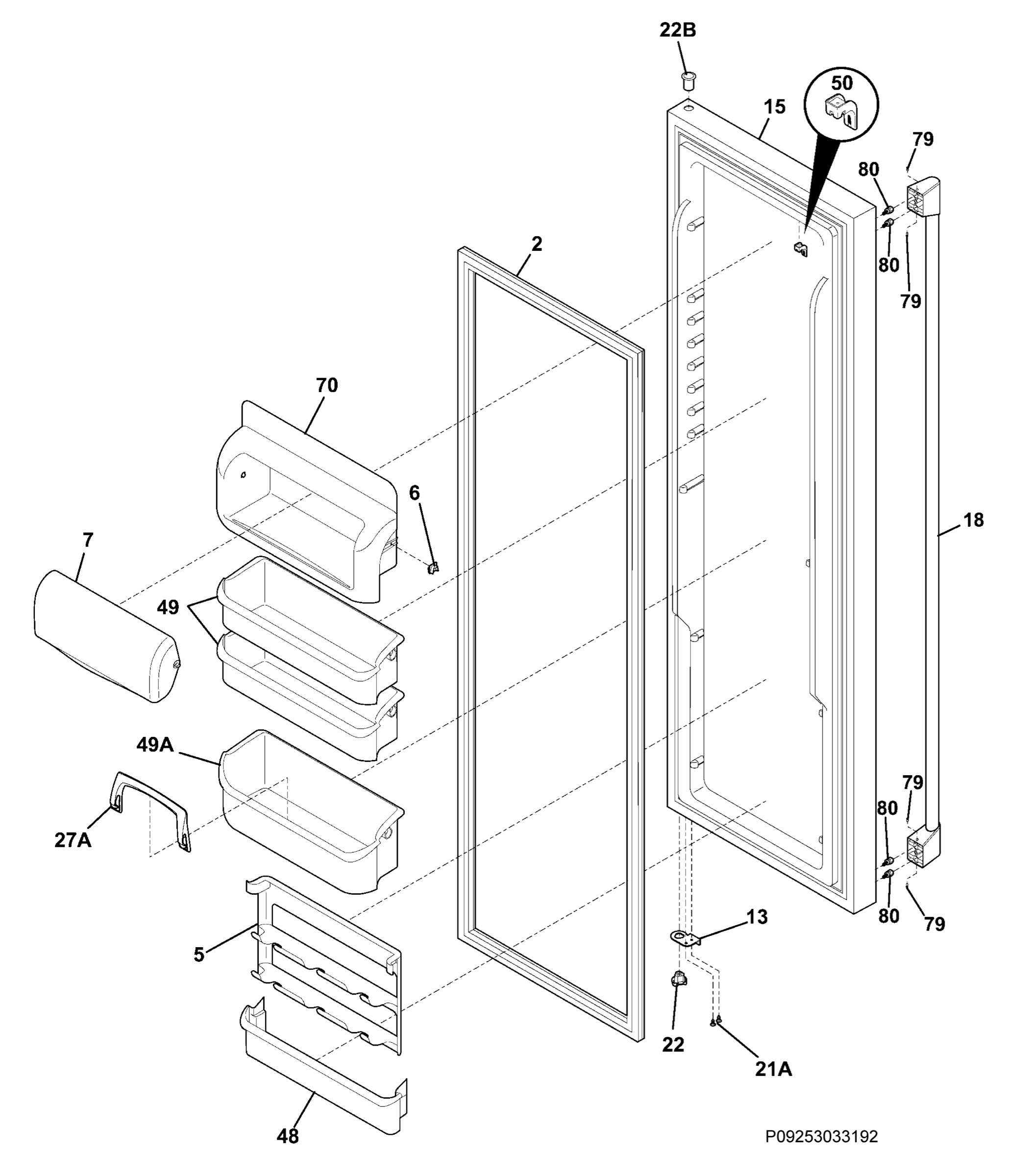 Refrigerator door