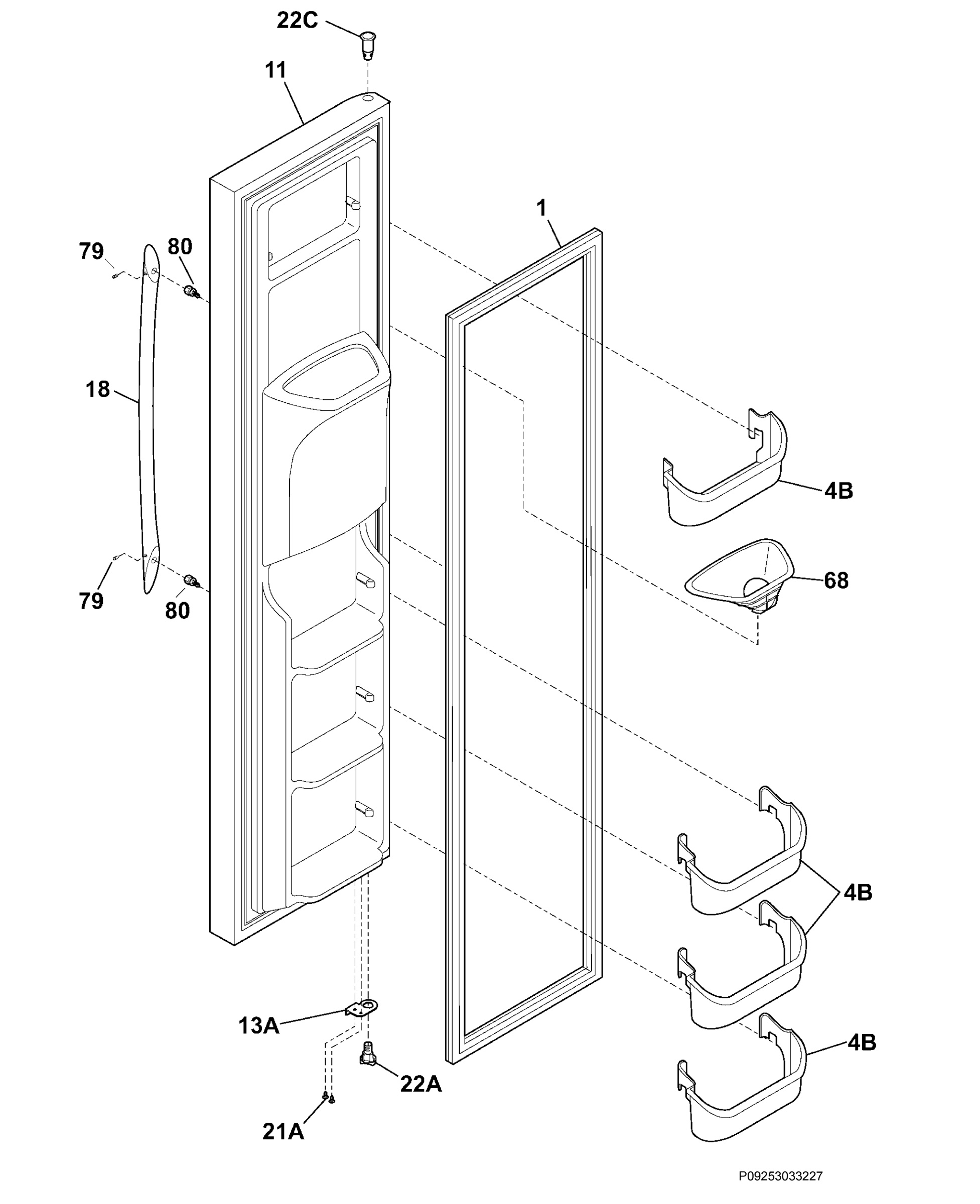 Freezer door