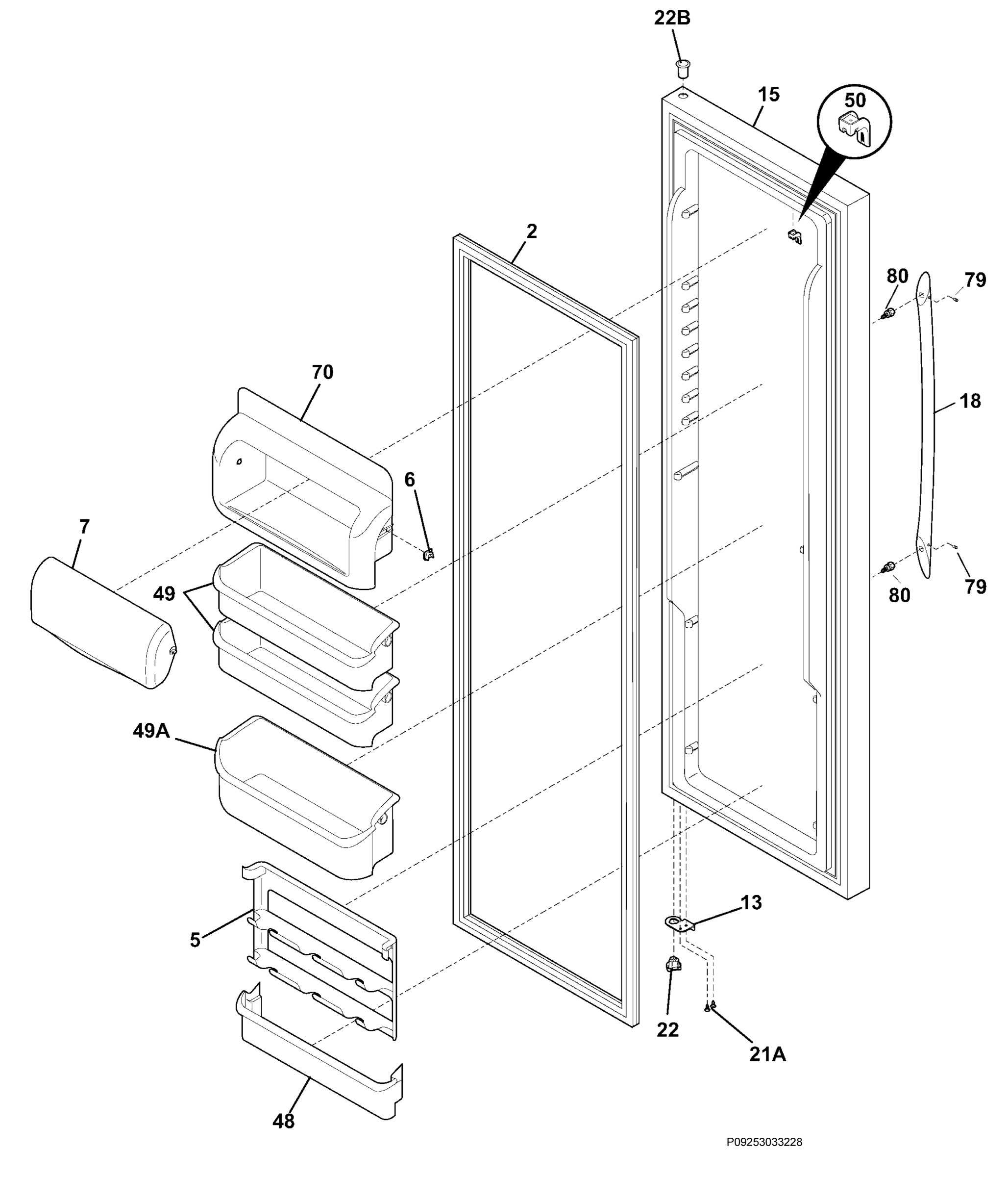 Refrigerator door